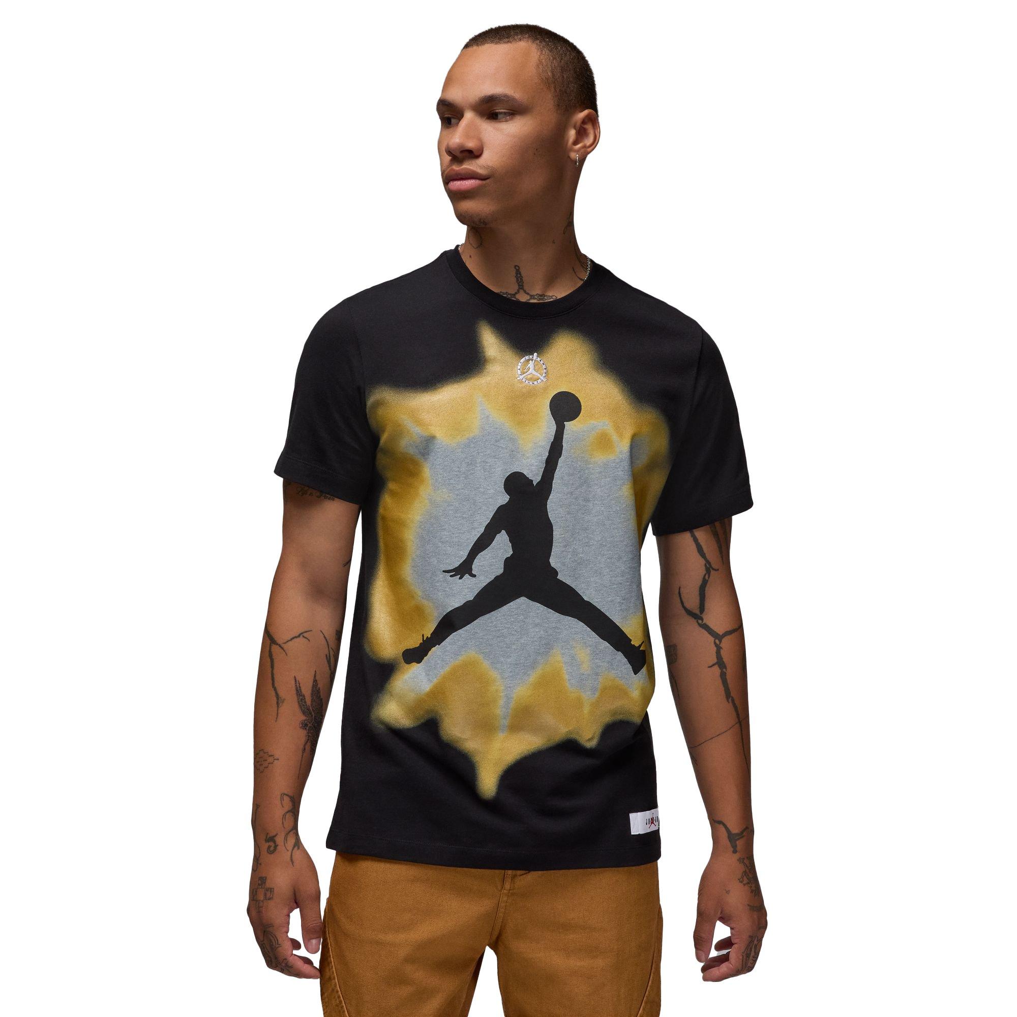 Jordan Men's "Black and Gold" Gel Core Tee - BLACK/GOLD Thumbnail View 1