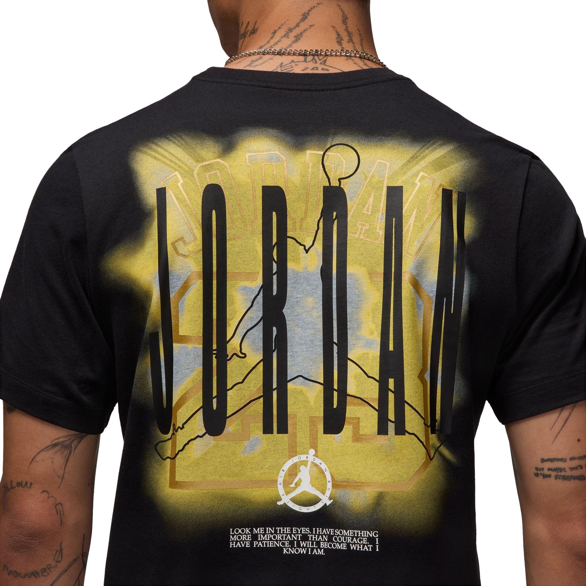 Jordan Men's "Black and Gold" Gel Core Tee - BLACK/GOLD Thumbnail View 5