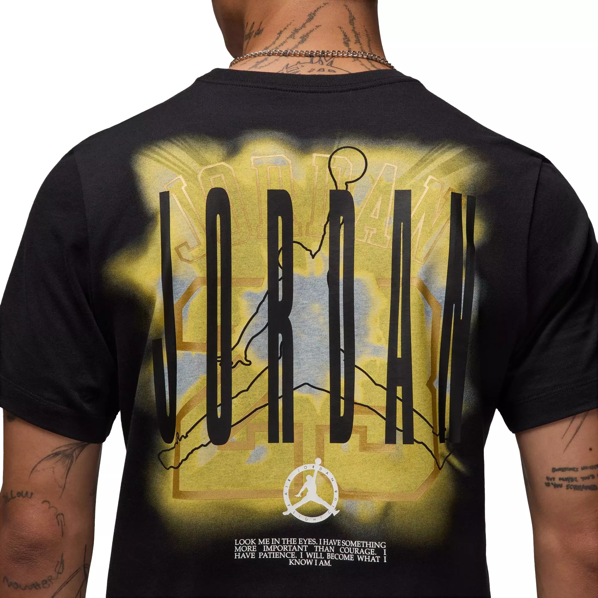 Jordan Men's "Black and Gold" Gel Core Tee - BLACK/GOLD