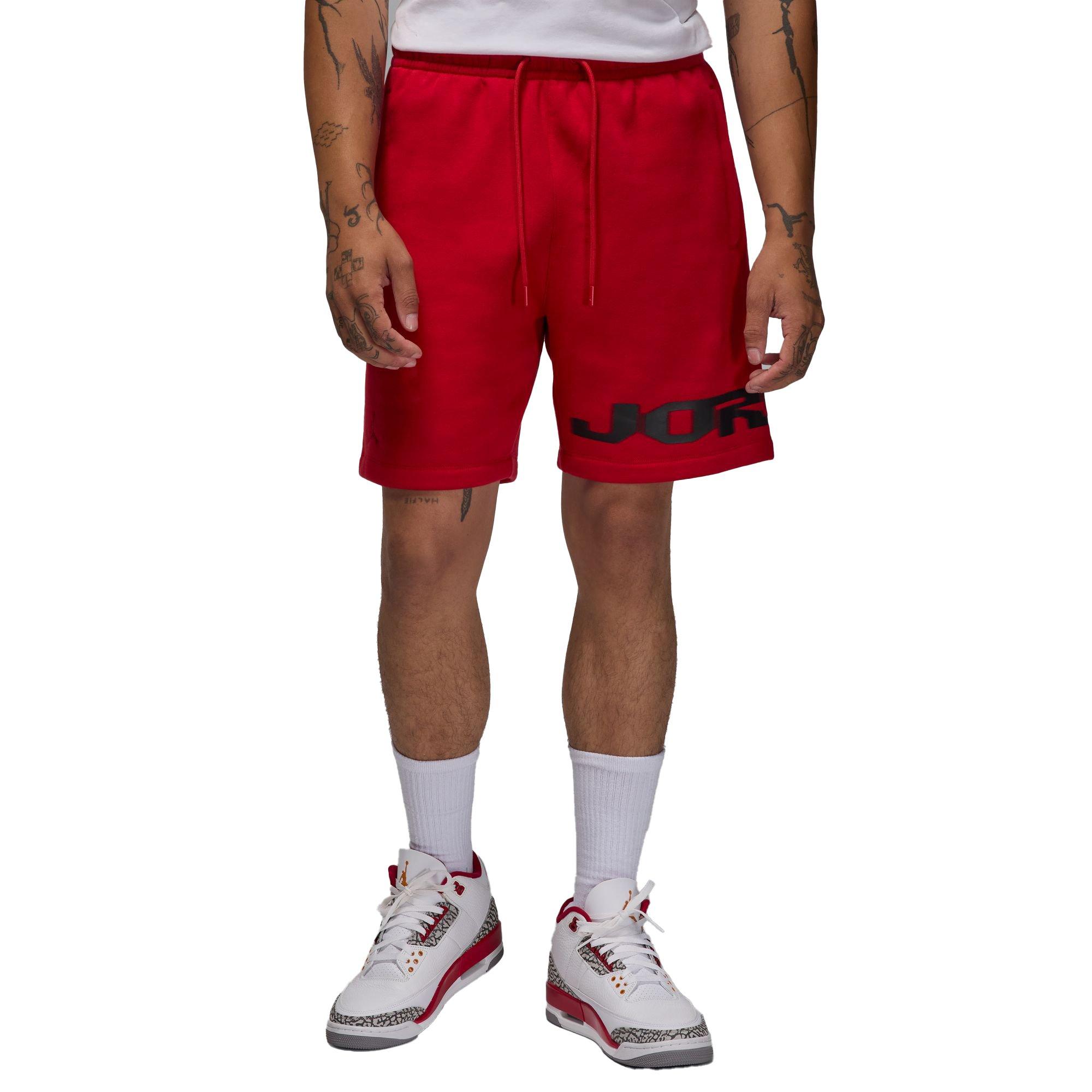 Jordan Men's MVP Fleece Shorts - Red - RED Thumbnail View 3