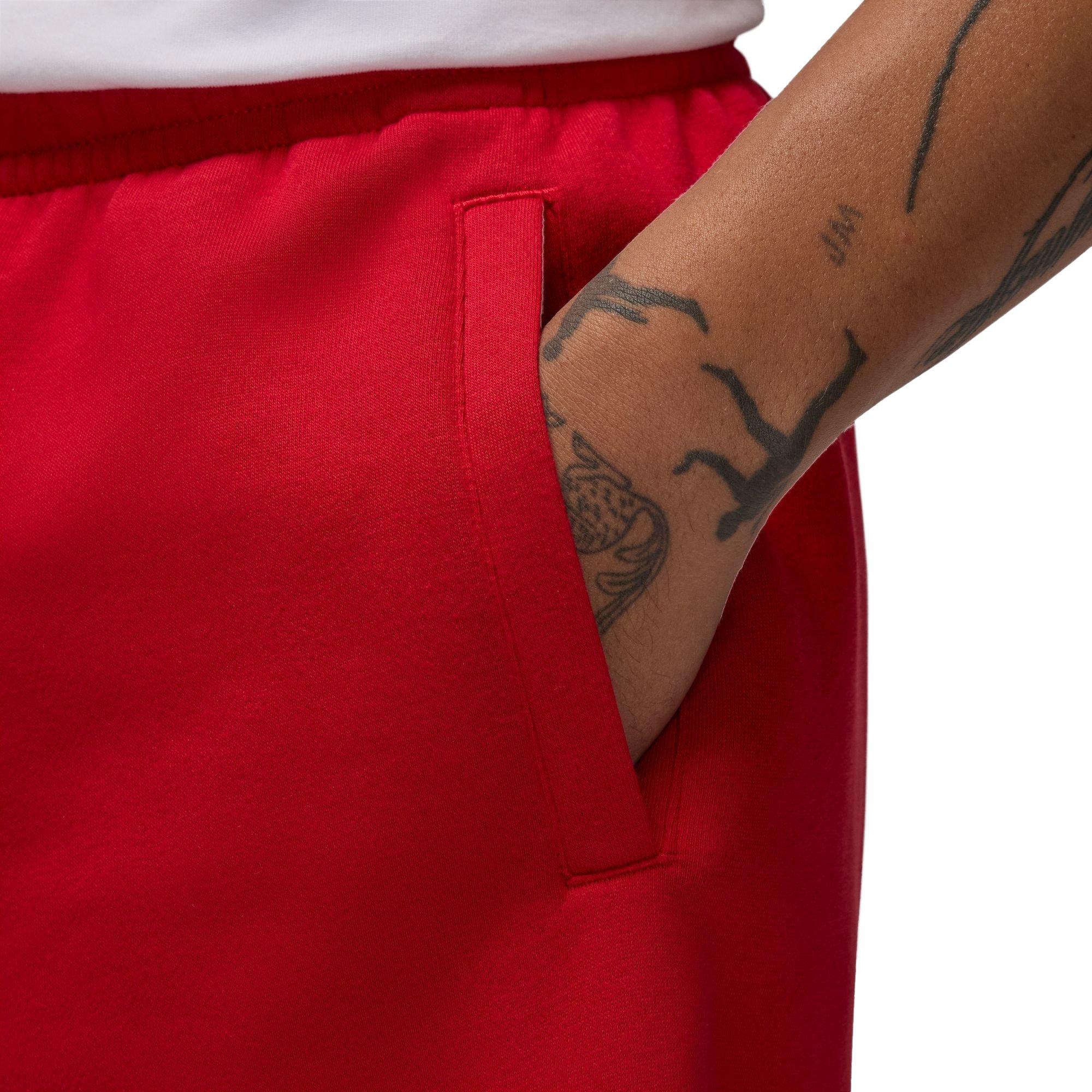 Jordan Men's MVP Fleece Shorts - RED Thumbnail View 4