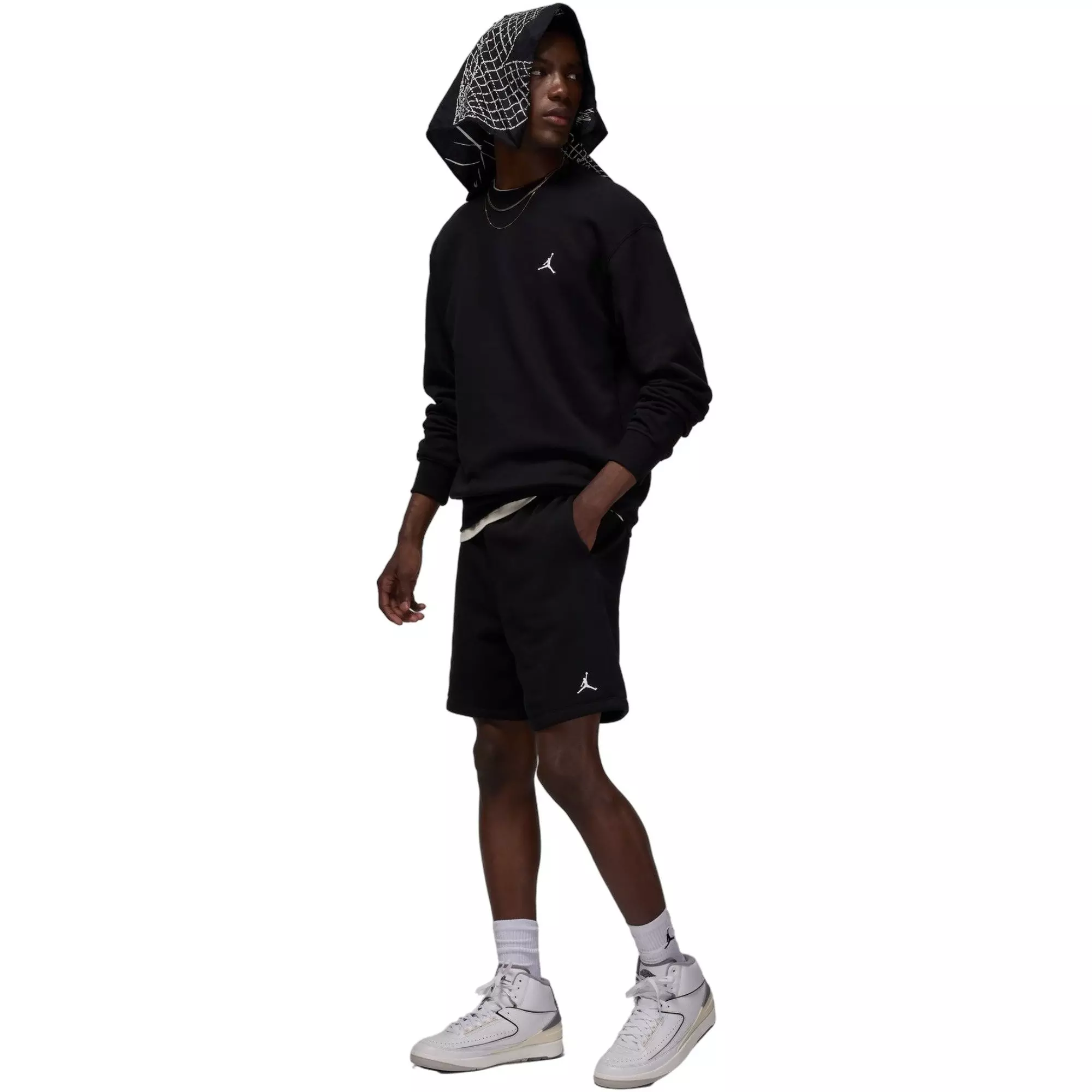 Jordan Men's Brooklyn Fleece Shorts - BLACK