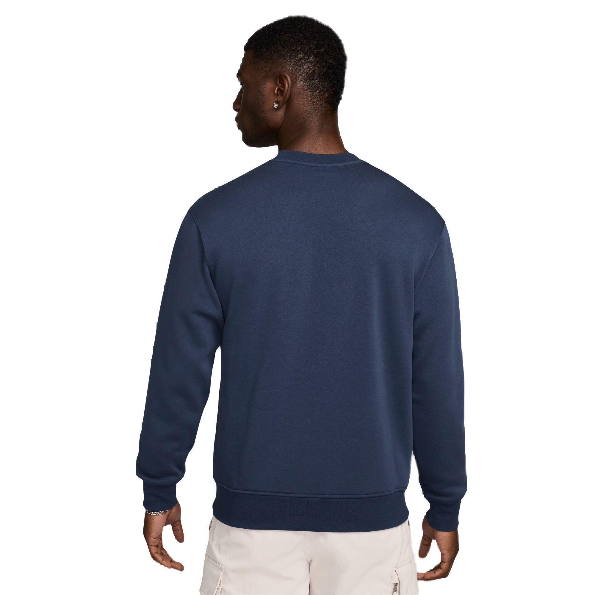 Jordan Men's Brooklyn Fleece Crewneck Sweatshirt - Navy - NAVY Thumbnail View 2