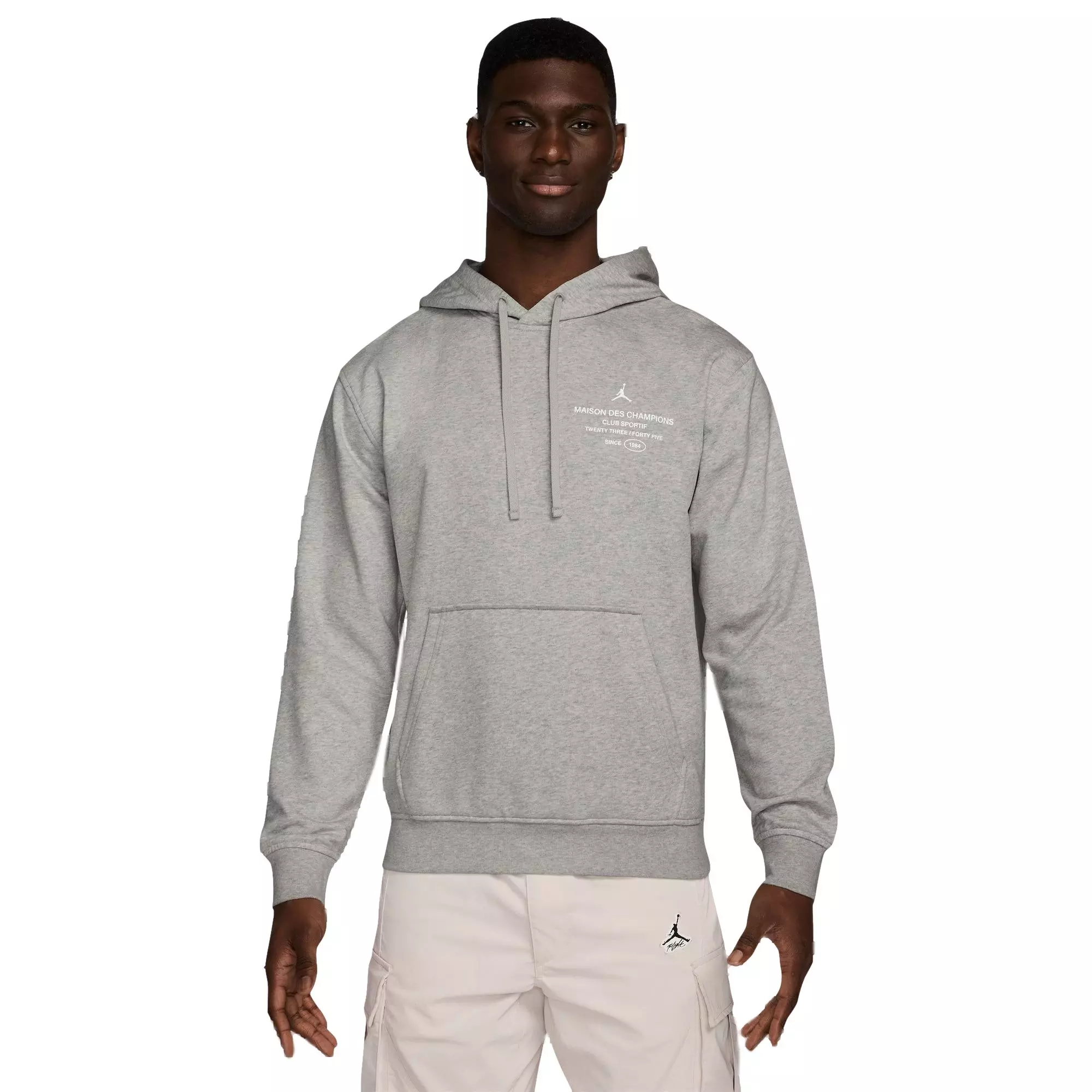 Jordan Men's Paris Crossover Fleece Pullover - Heather Grey - GREY