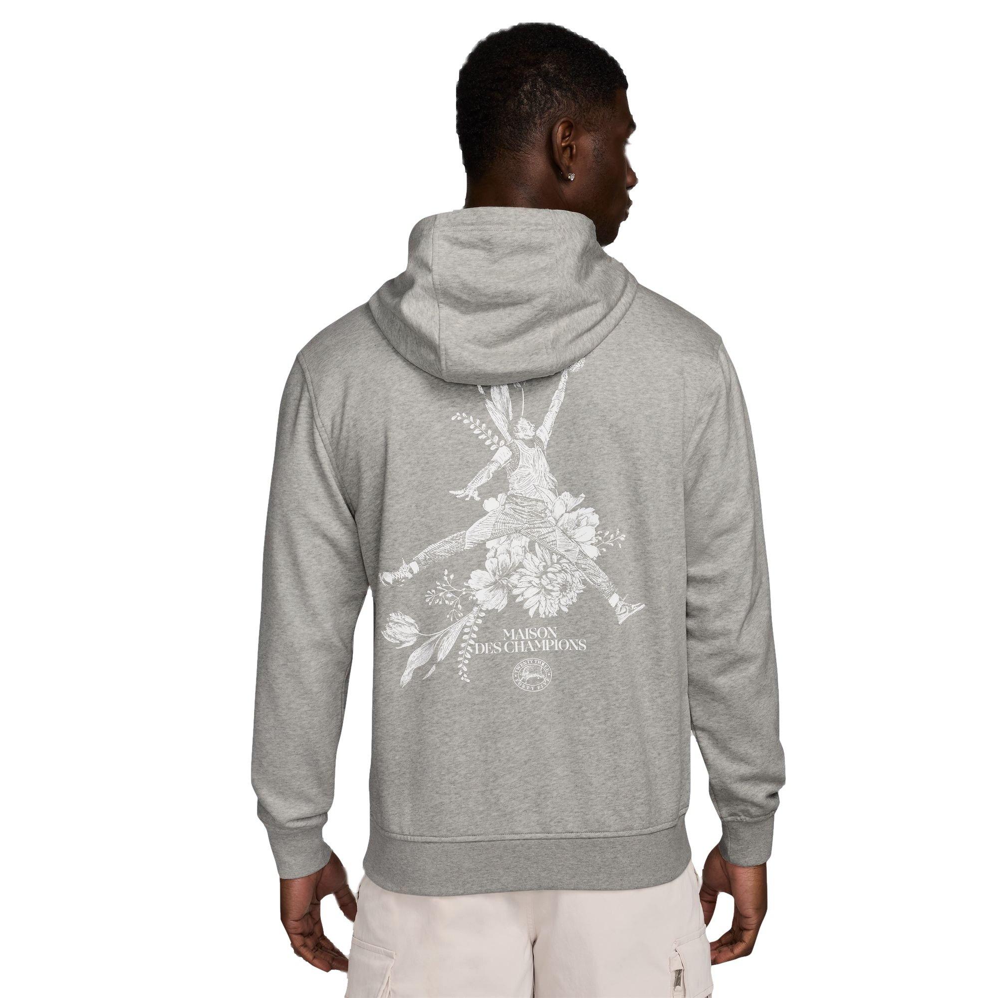 Jordan Men's Paris Crossover Fleece Pullover - Heather Grey - GREY Thumbnail View 2