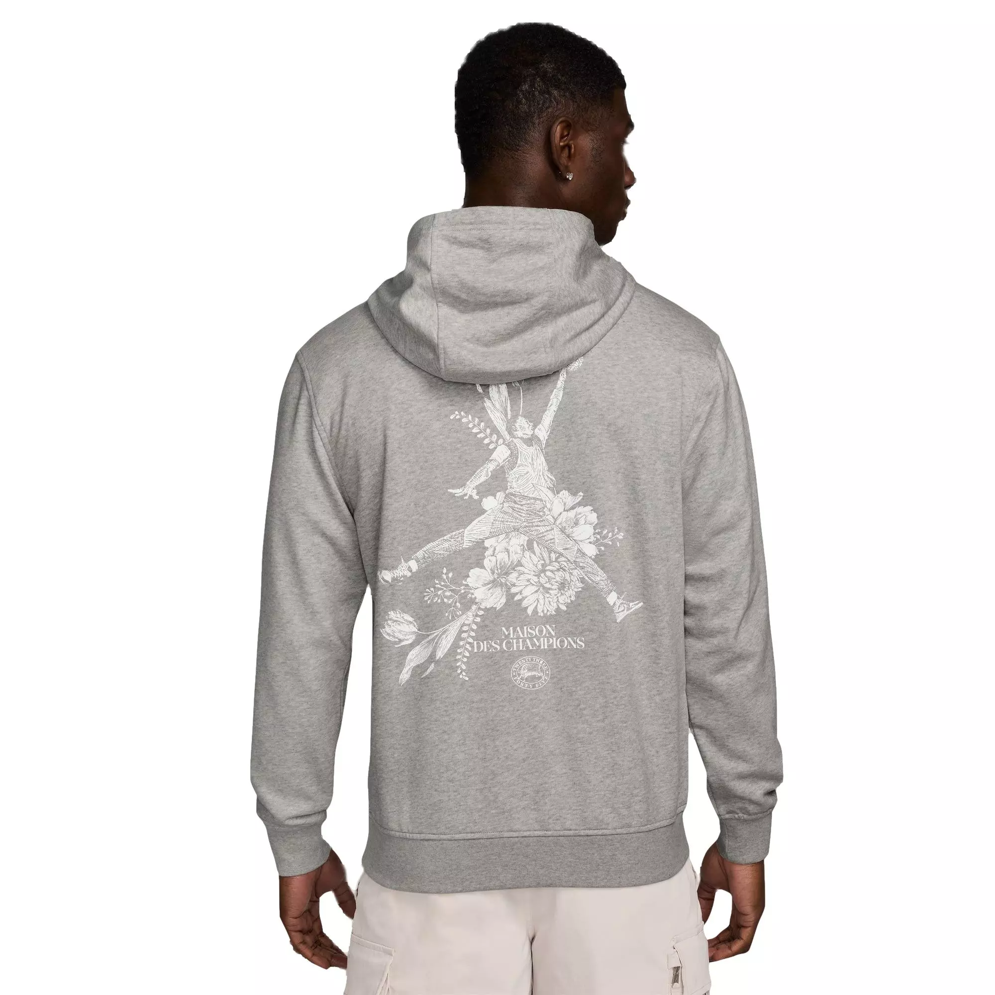 Jordan Men's Paris Crossover Fleece Pullover - Heather Grey - GREY