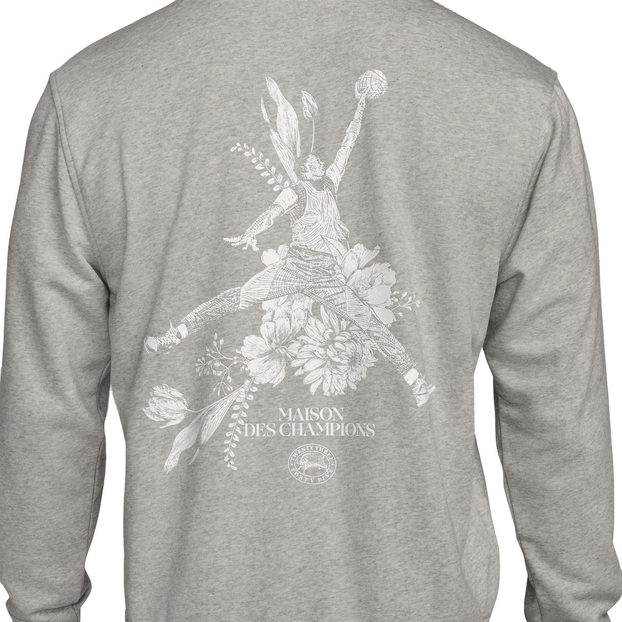 Jordan Men's Paris Crossover Fleece Pullover - Heather Grey - GREY Thumbnail View 3