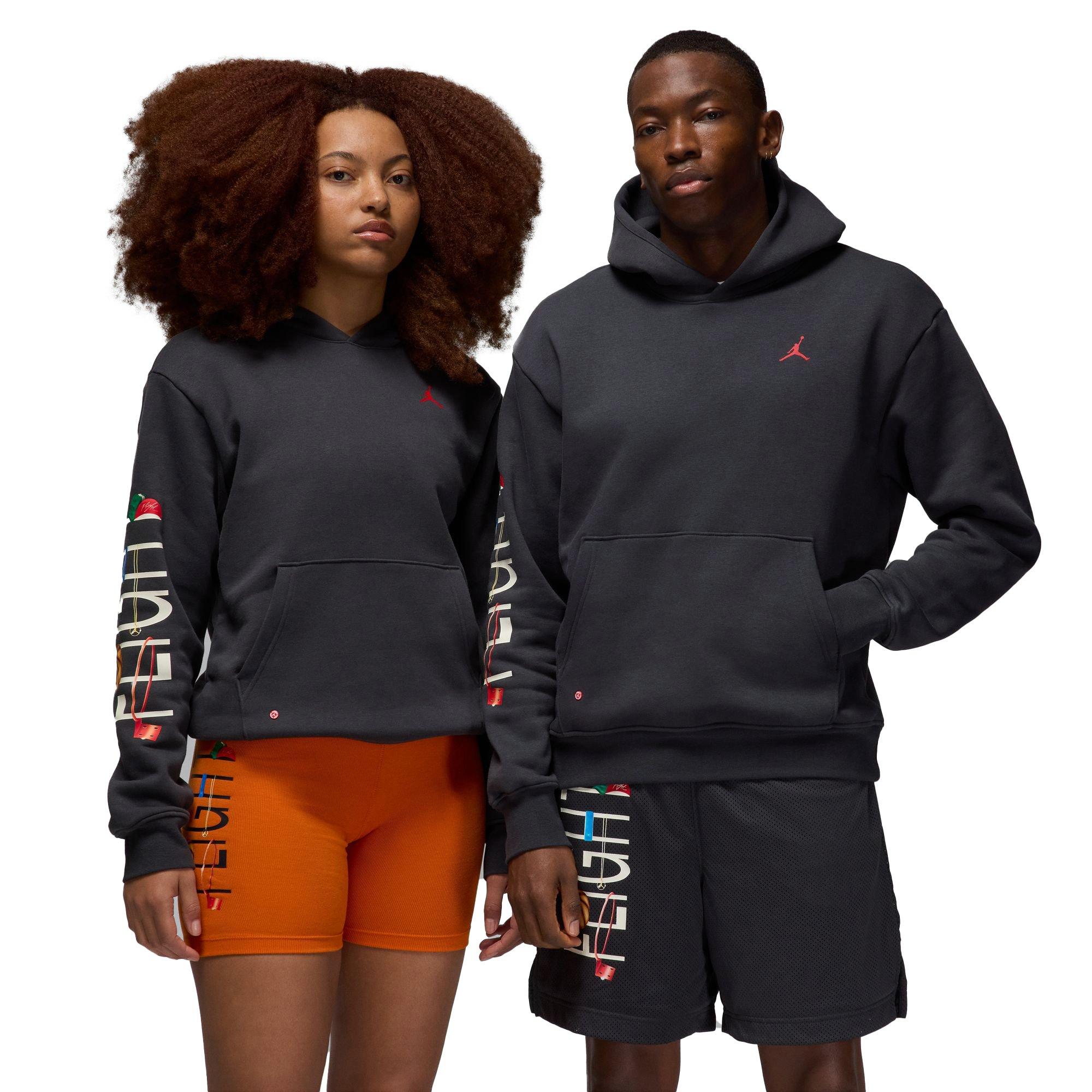 Jordan Men's Artist Series by Darien Burks Fleece Pullover Hoodie - GREY Thumbnail View 1