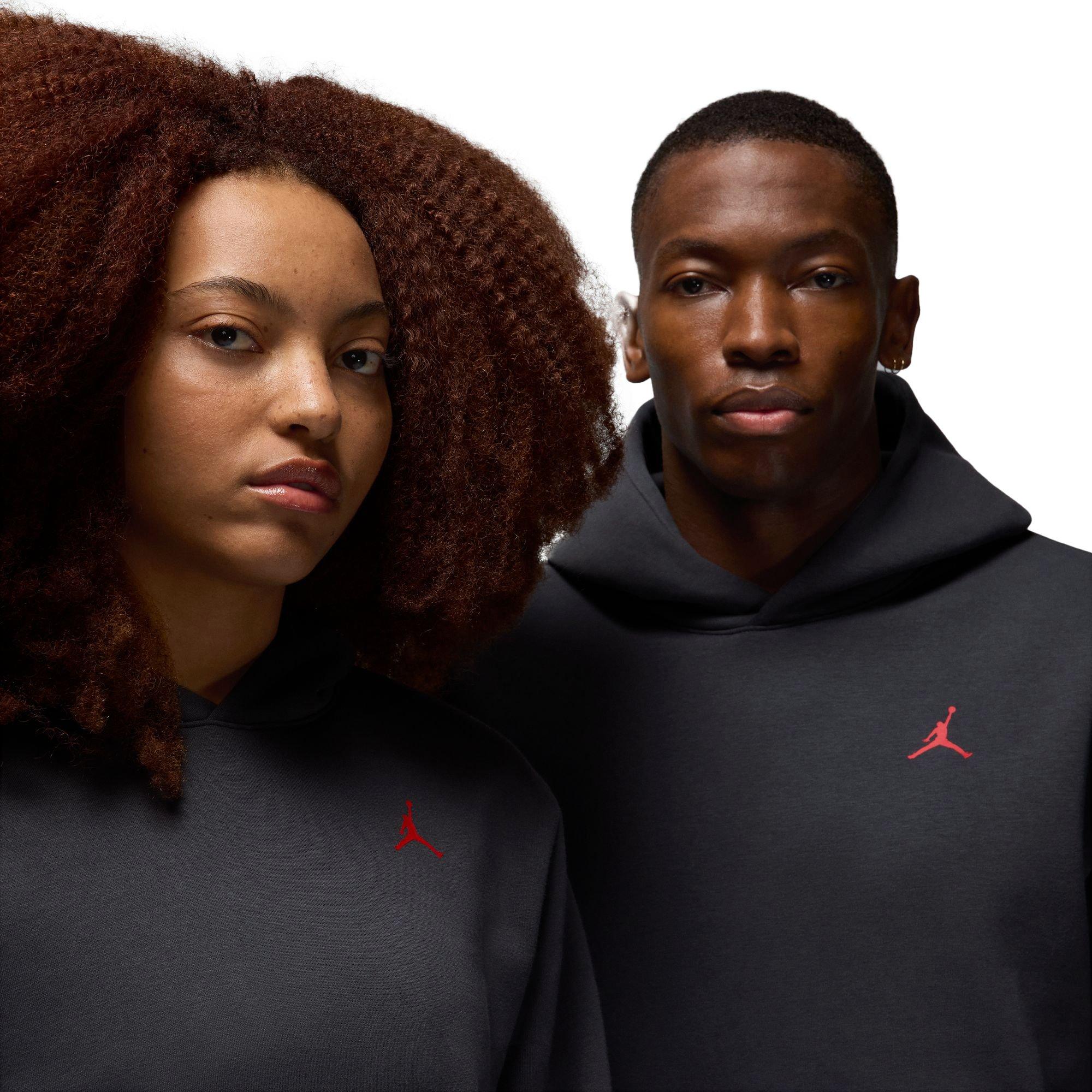 Jordan Men's Artist Series by Darien Burks Fleece Pullover Hoodie - GREY Thumbnail View 3