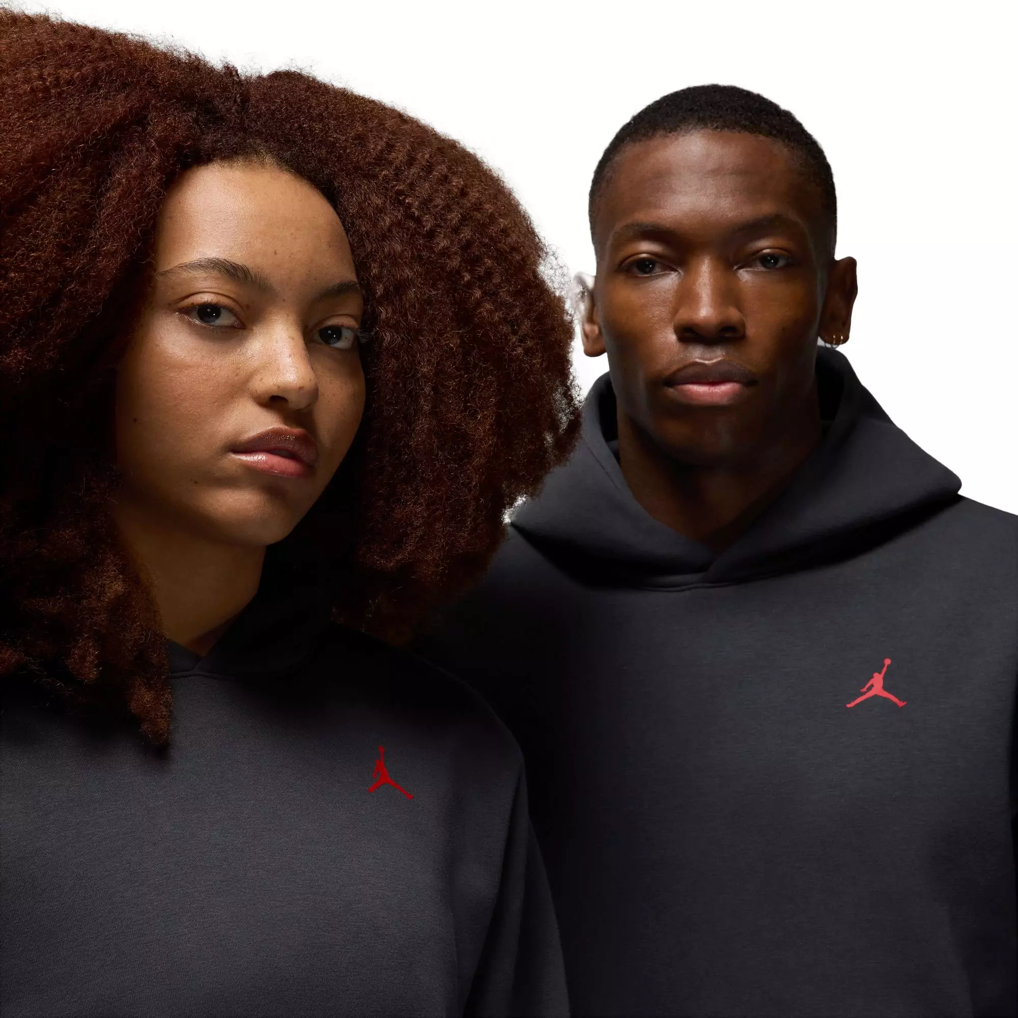 Jordan Men's Artist Series by Darien Burks Fleece Pullover Hoodie - GREY