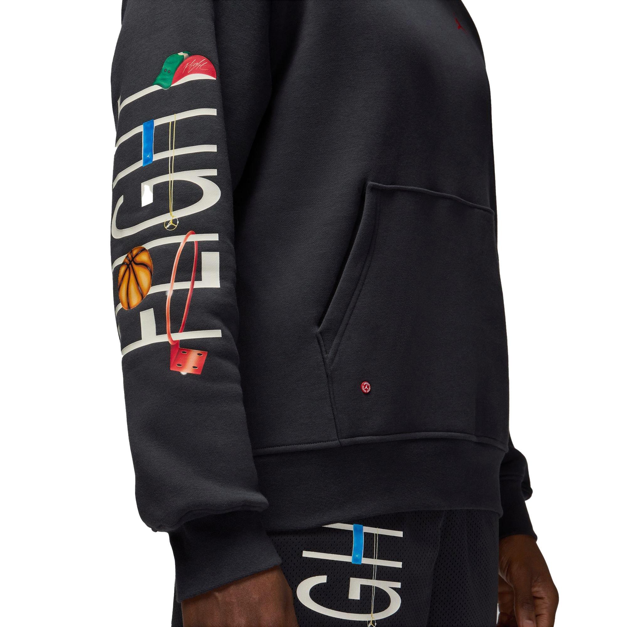 Jordan Men's Artist Series by Darien Burks Fleece Pullover Hoodie - GREY Thumbnail View 4