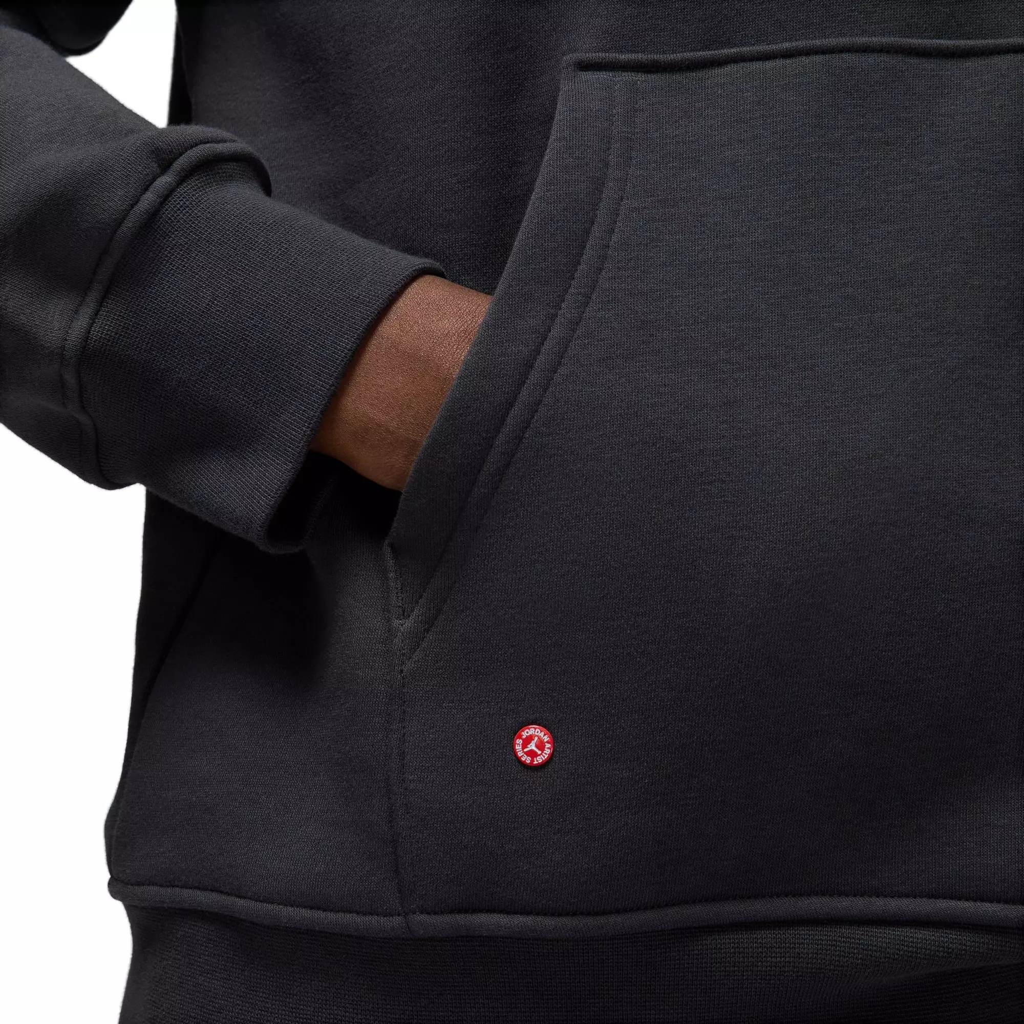 Jordan Men's Artist Series by Darien Burks Fleece Pullover Hoodie - GREY