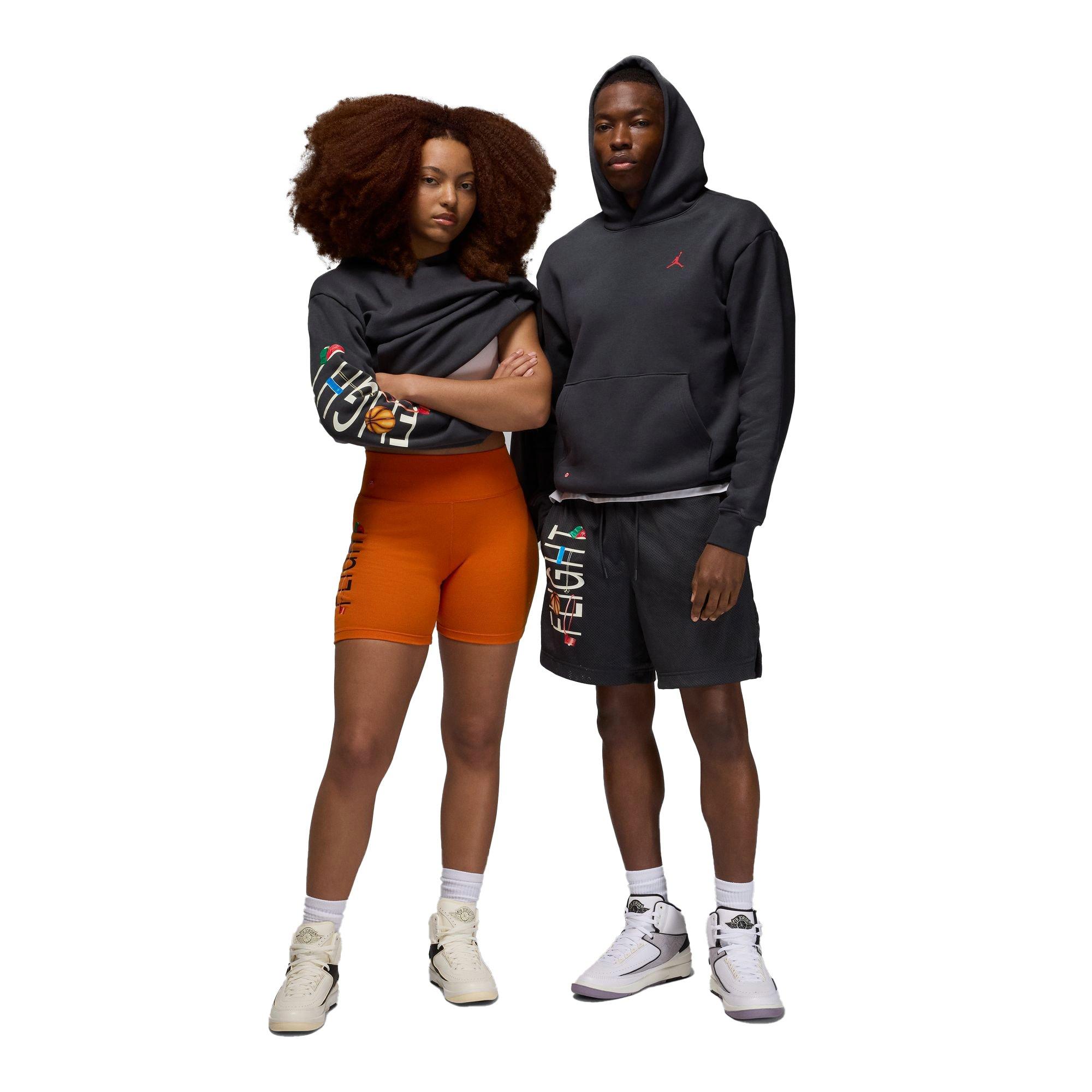 Jordan Men's Artist Series by Darien Burks Fleece Pullover Hoodie - GREY Thumbnail View 7