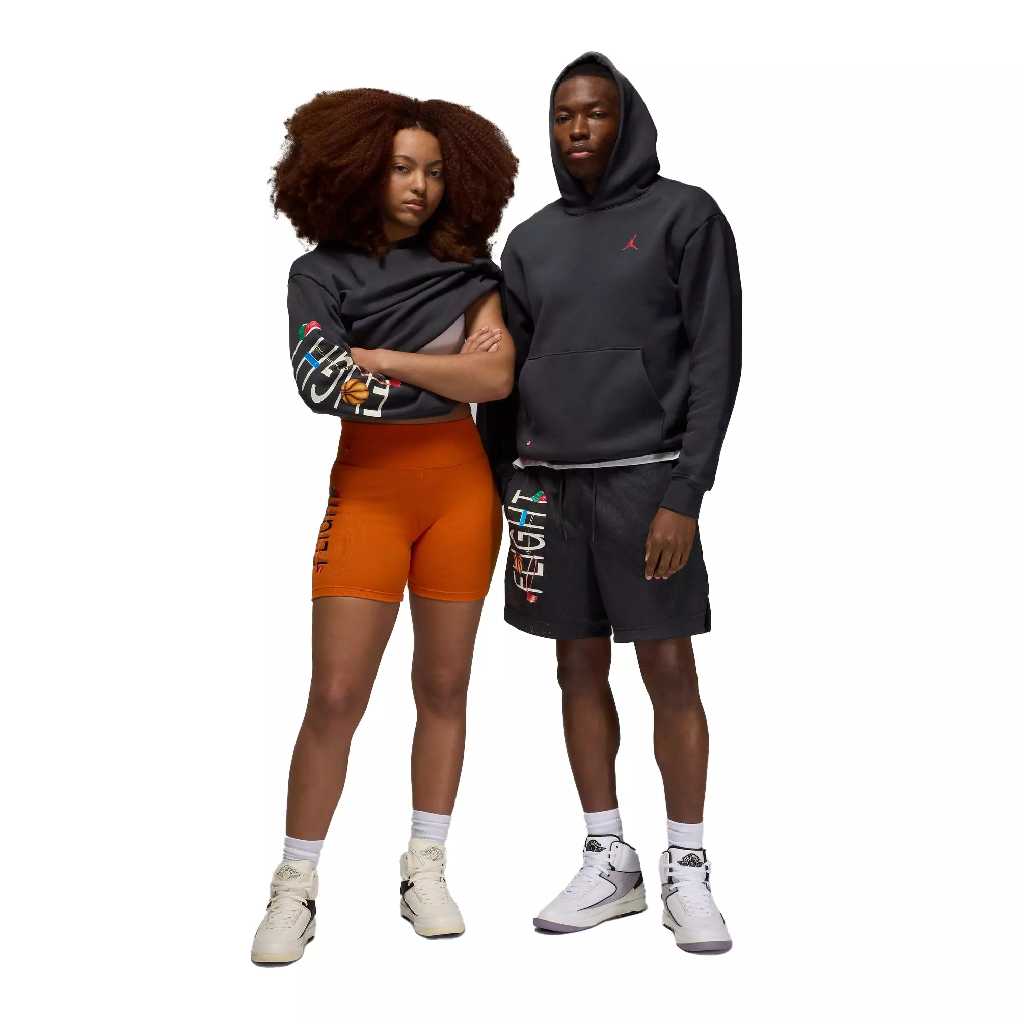 Jordan Men's Artist Series by Darien Burks Fleece Pullover Hoodie - GREY