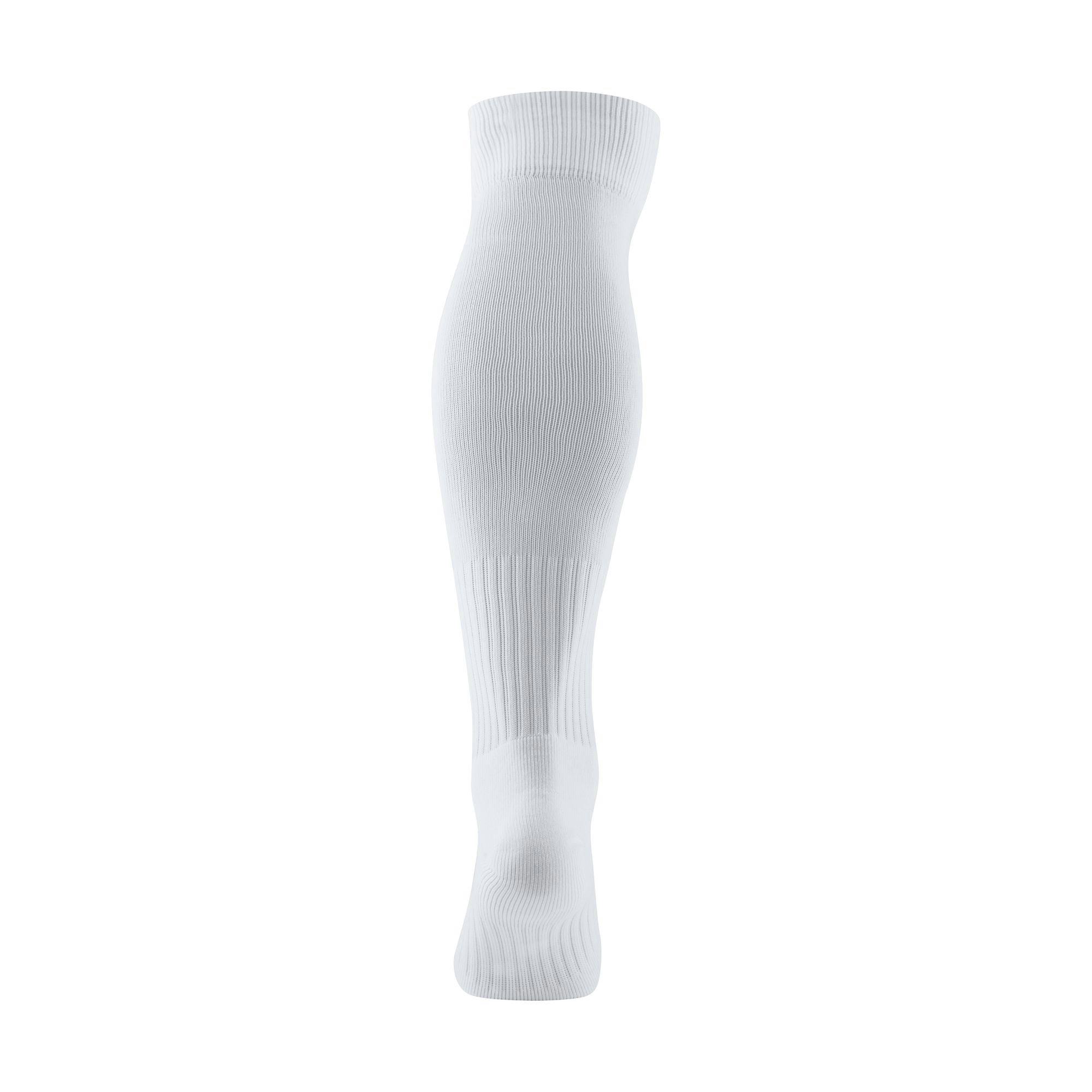 Nike Classic 2 Cushioned Over-the-Calf White Soccer Socks