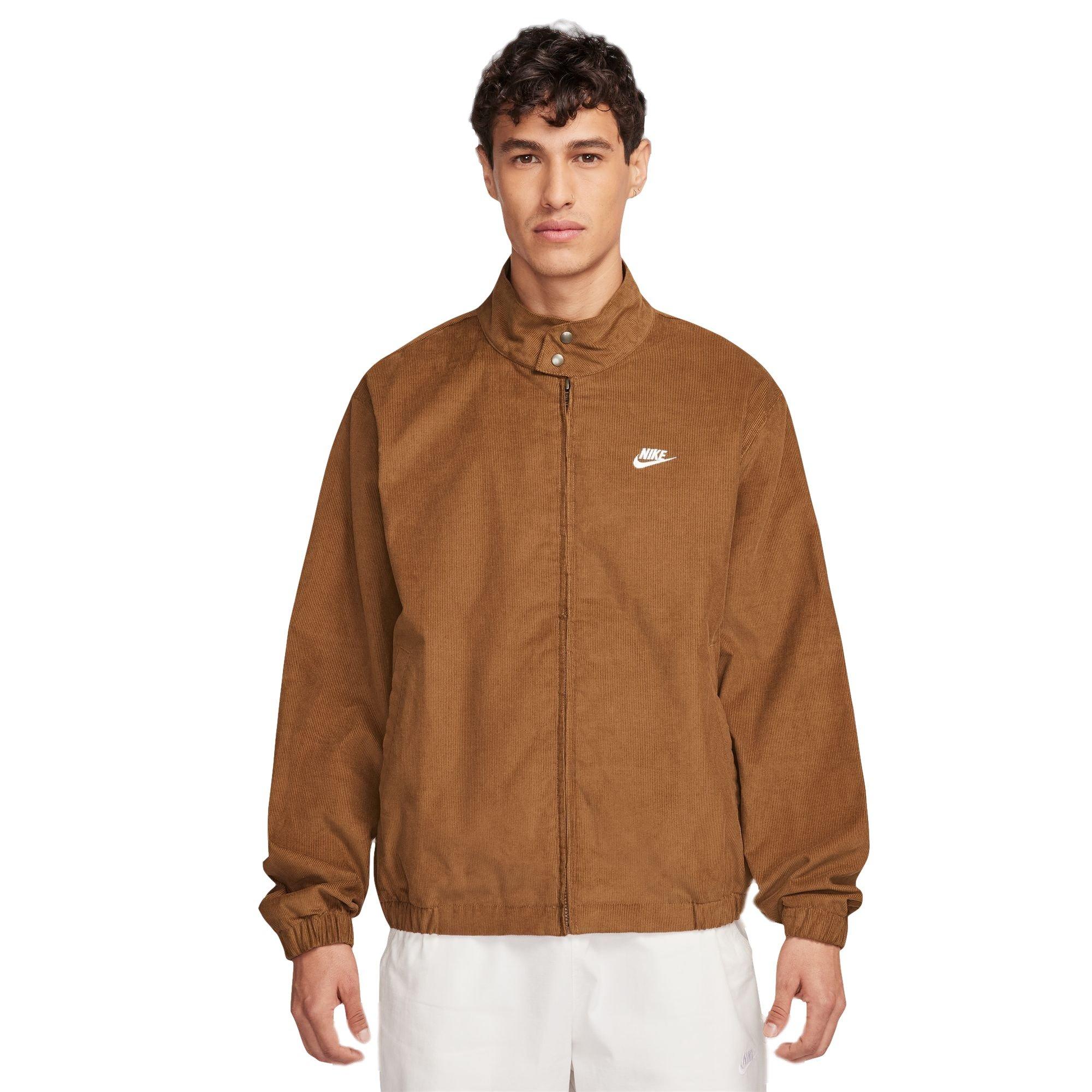 Nike Men's Sportswear Club Corduroy Harrington Jacket - BROWN Thumbnail View 1