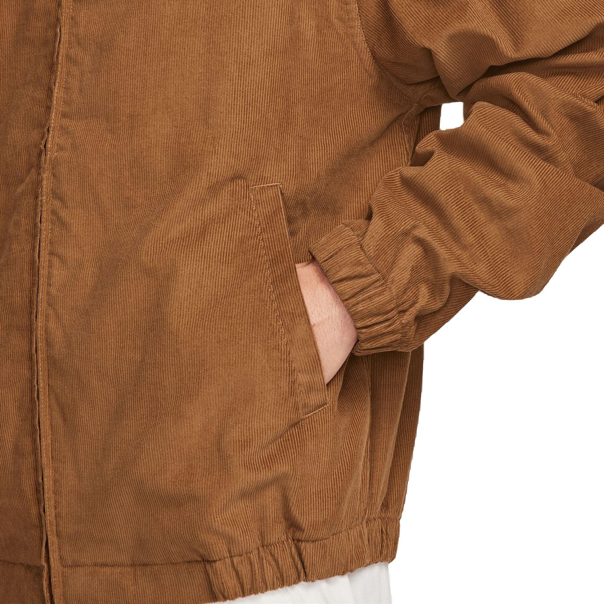 Nike Men's Sportswear Club Corduroy Harrington Jacket - BROWN Thumbnail View 3