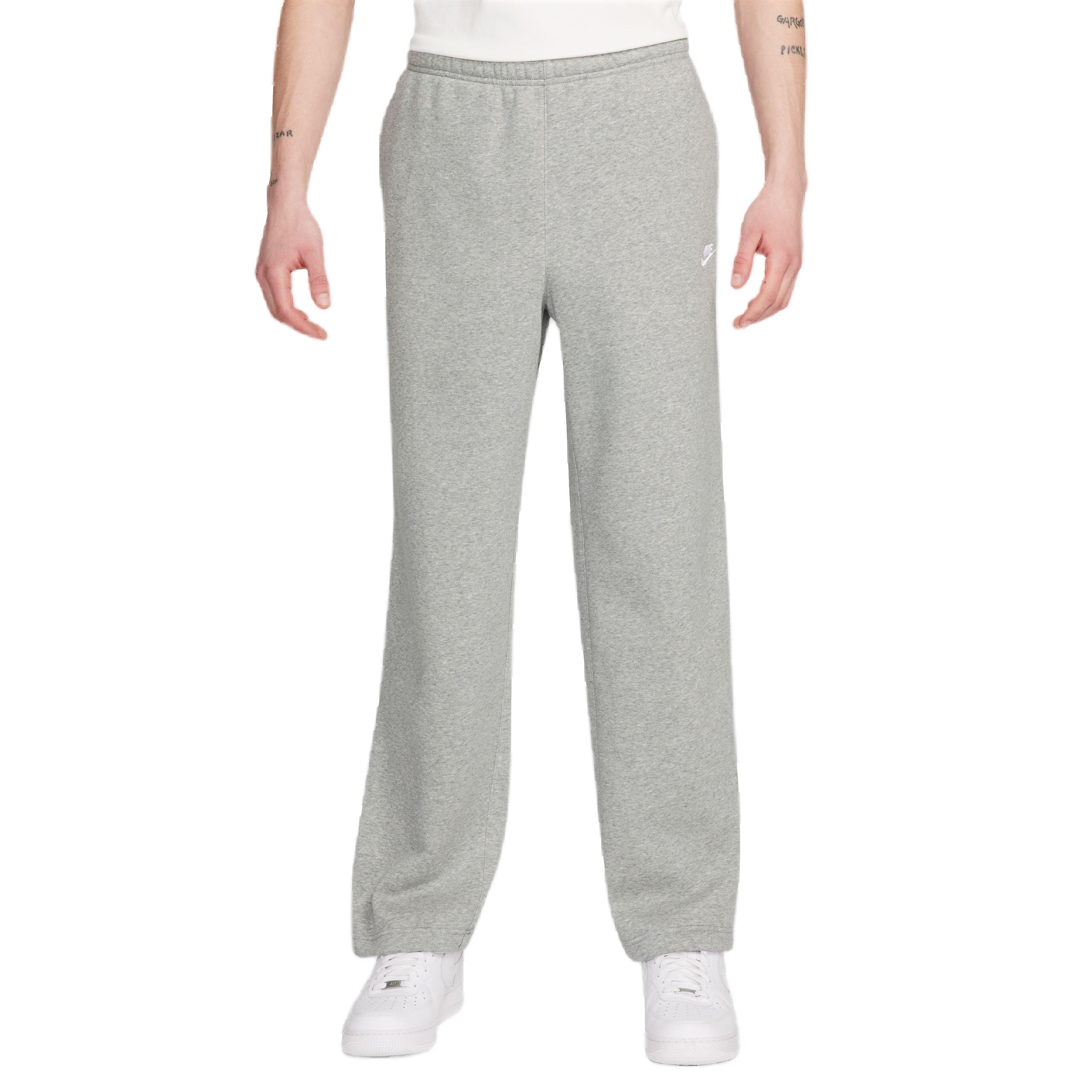Nike Men's Club Fleece Brushed-Back Bungee Pants-Grey - GREY Thumbnail View 1