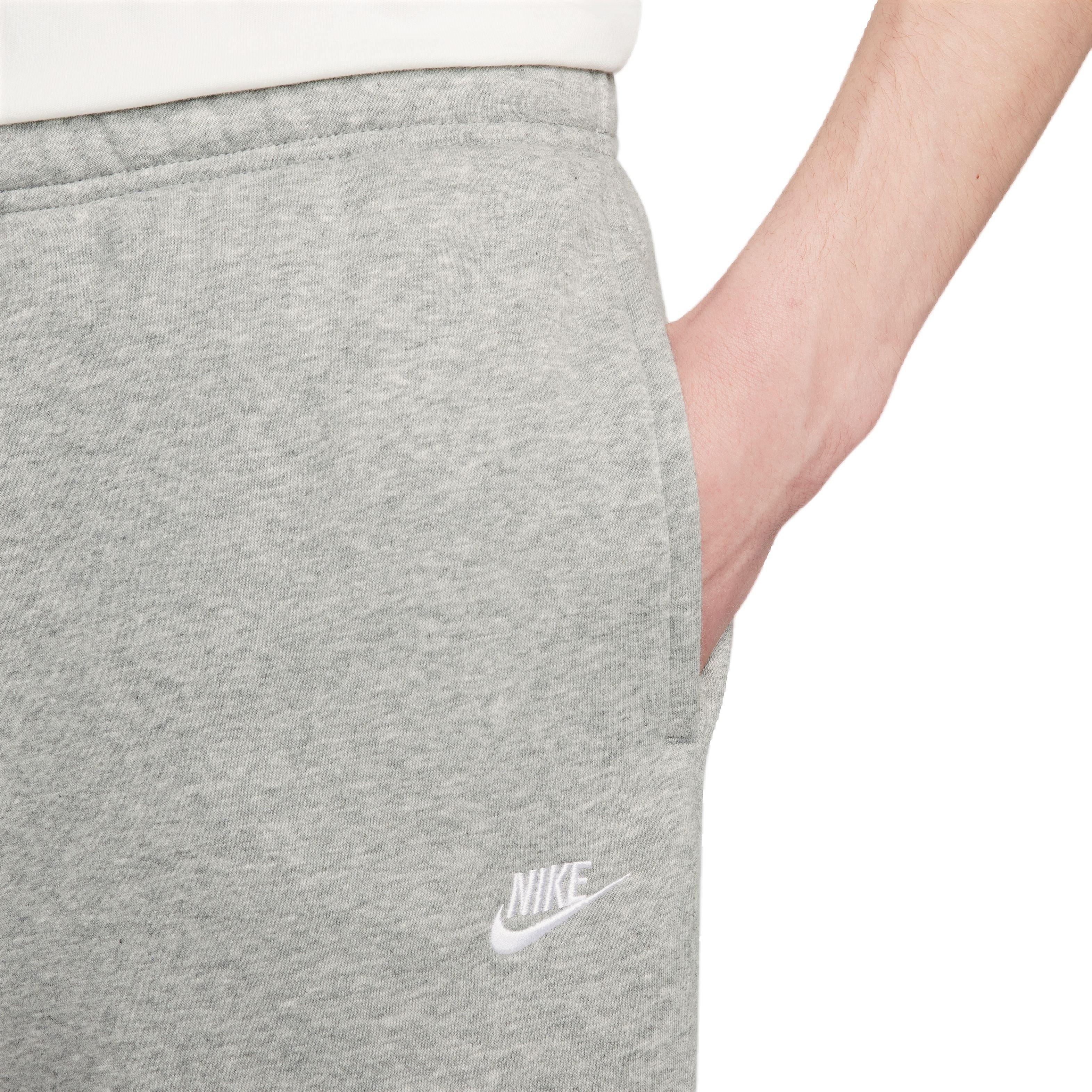 Nike Men's Club Fleece Brushed-Back Bungee Pants-Grey - GREY Thumbnail View 3