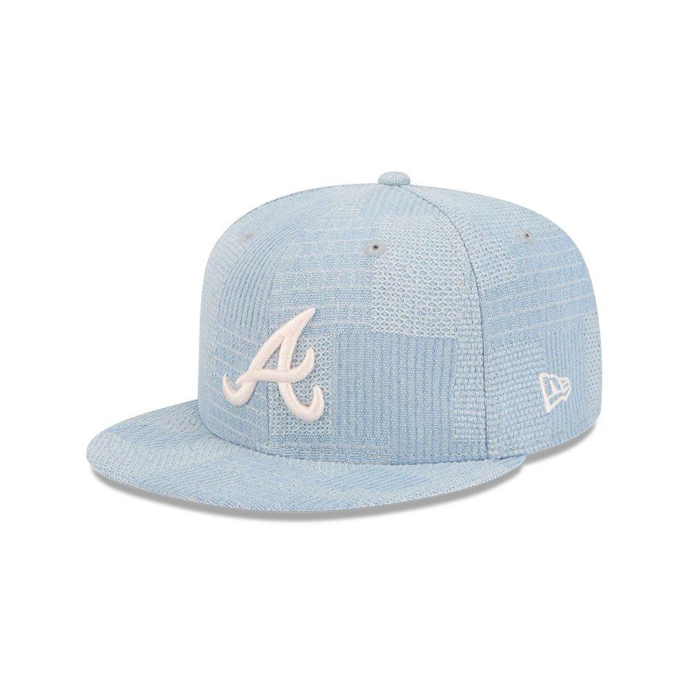 New Era Atlanta Braves Denim Patchwork Open Blue 9FIFTY Snapback