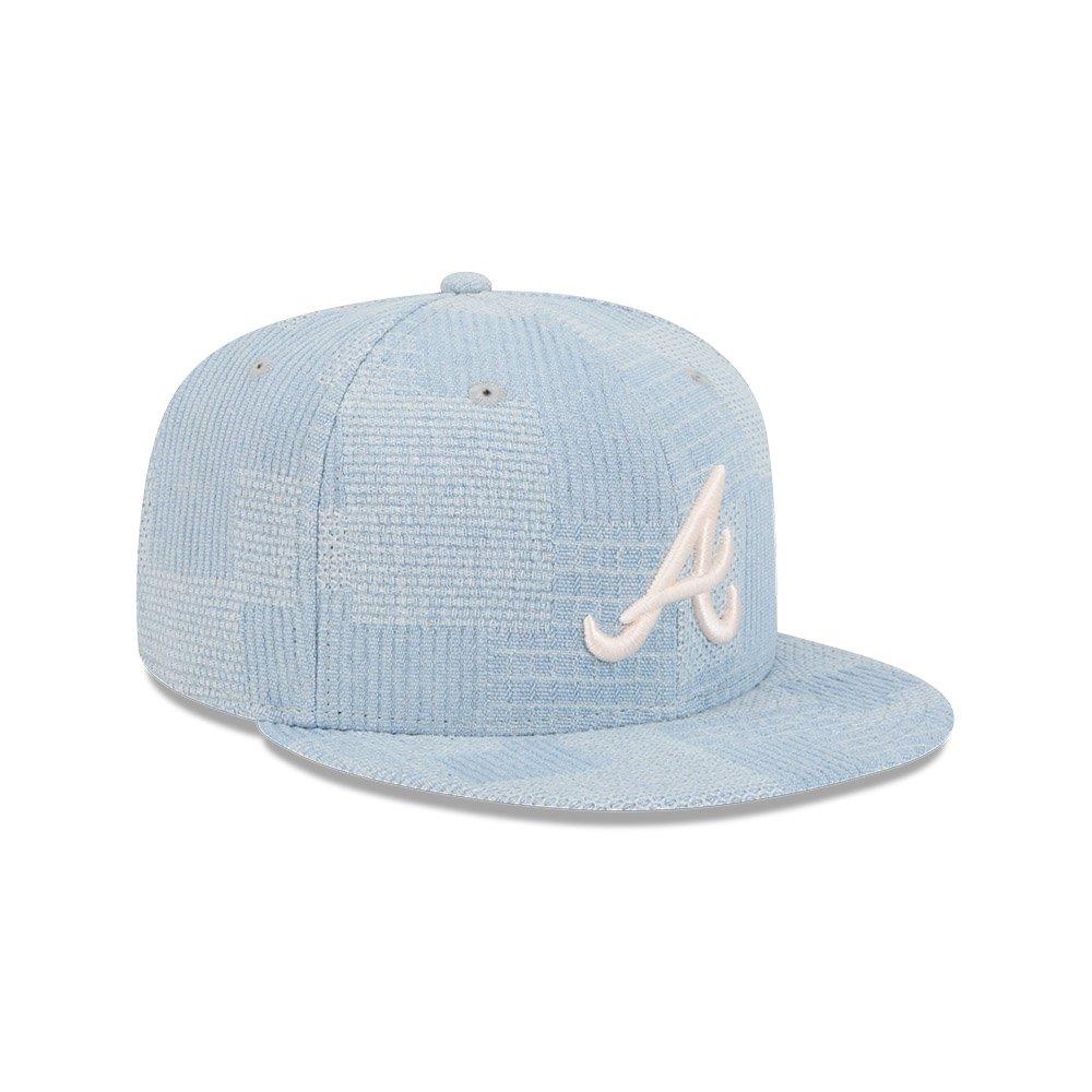 New Era Atlanta Braves Denim Patchwork Open Blue 9FIFTY Snapback