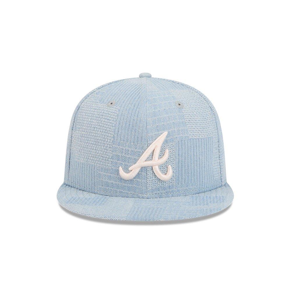 New Era Atlanta Braves Denim Patchwork Open Blue 9FIFTY Snapback