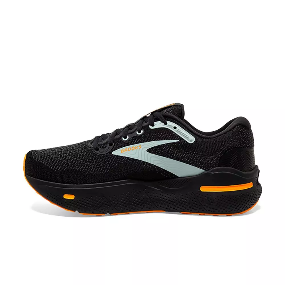 Brooks Ghost Max "Black/Orange/Cloud Blue" Men's Running Shoe - BLACK/ORANGE
