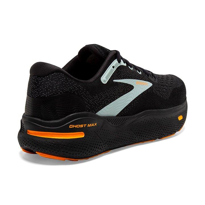 Brooks Ghost Max "Black/Orange/Cloud Blue" Men's Running Shoe - BLACK/ORANGE Thumbnail View 4