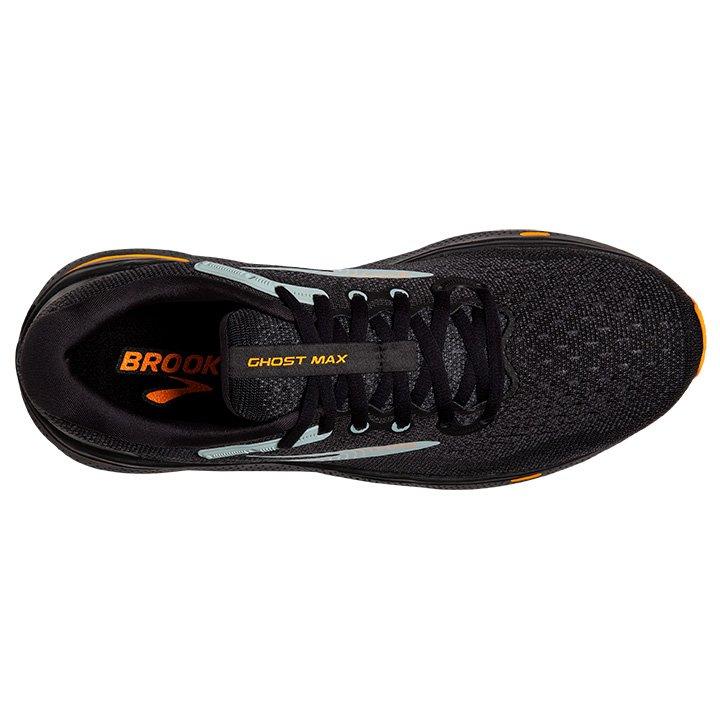 Brooks Ghost Max "Black/Orange/Cloud Blue" Men's Running Shoe - BLACK/ORANGE Thumbnail View 5