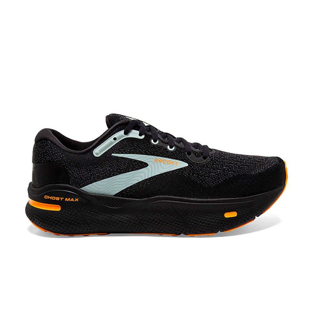 Brooks Ghost Max "Black/Orange/Cloud Blue" Men's Running Shoe - BLACK/ORANGE Thumbnail View 1