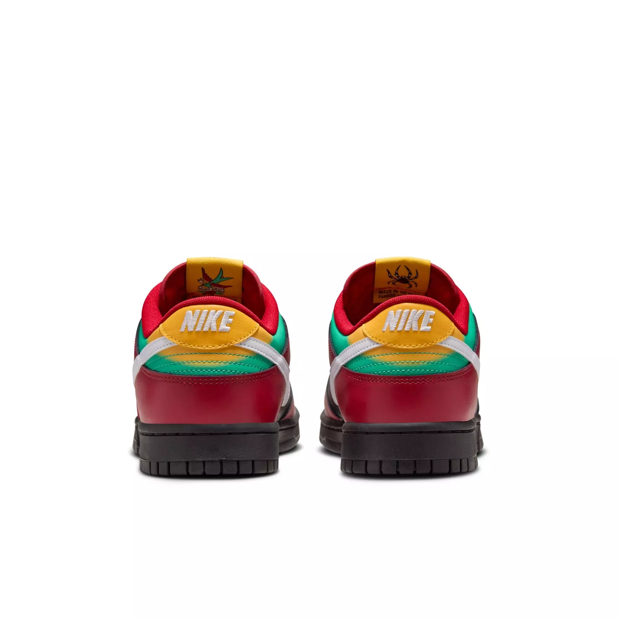 Nike Dunk Low Retro LTD "Black/White/Gym Red/University Gold" Men's Shoe - RED/BLACK/GREEN