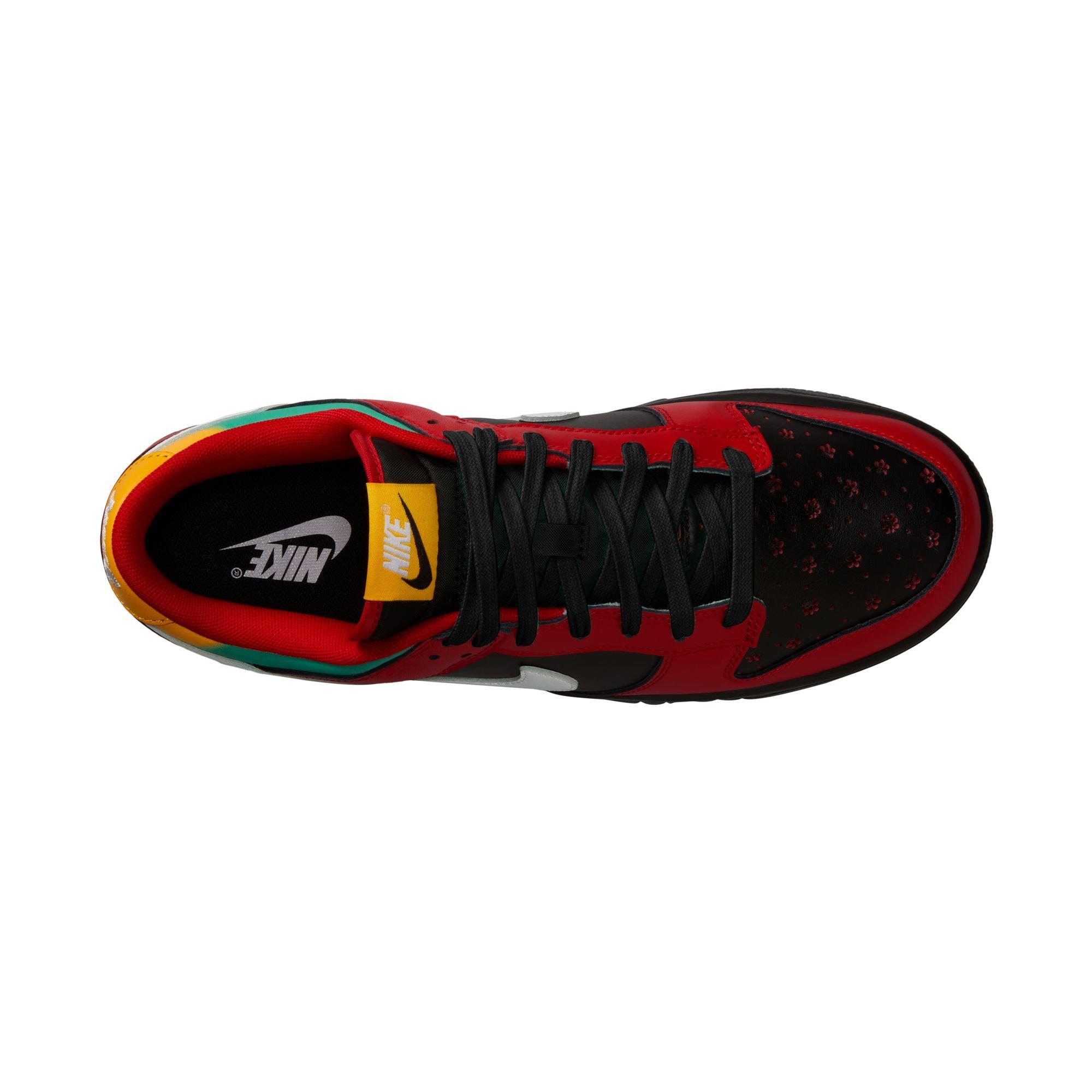 Nike Dunk Low Retro LTD "Black/White/Gym Red/University Gold" Men's Shoe - RED/BLACK/GREEN Thumbnail View 8