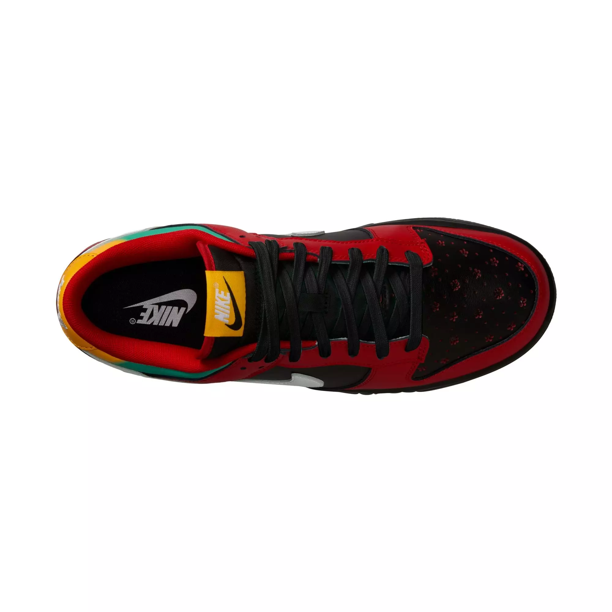 Nike Dunk Low Retro LTD "Black/White/Gym Red/University Gold" Men's Shoe - RED/BLACK/GREEN