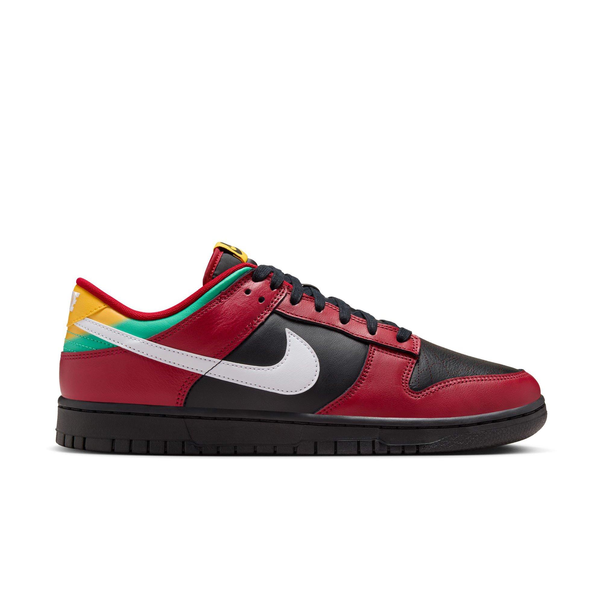 Nike Dunk Low Retro LTD "Black/White/Gym Red/University Gold" Men's Shoe - RED/BLACK/GREEN