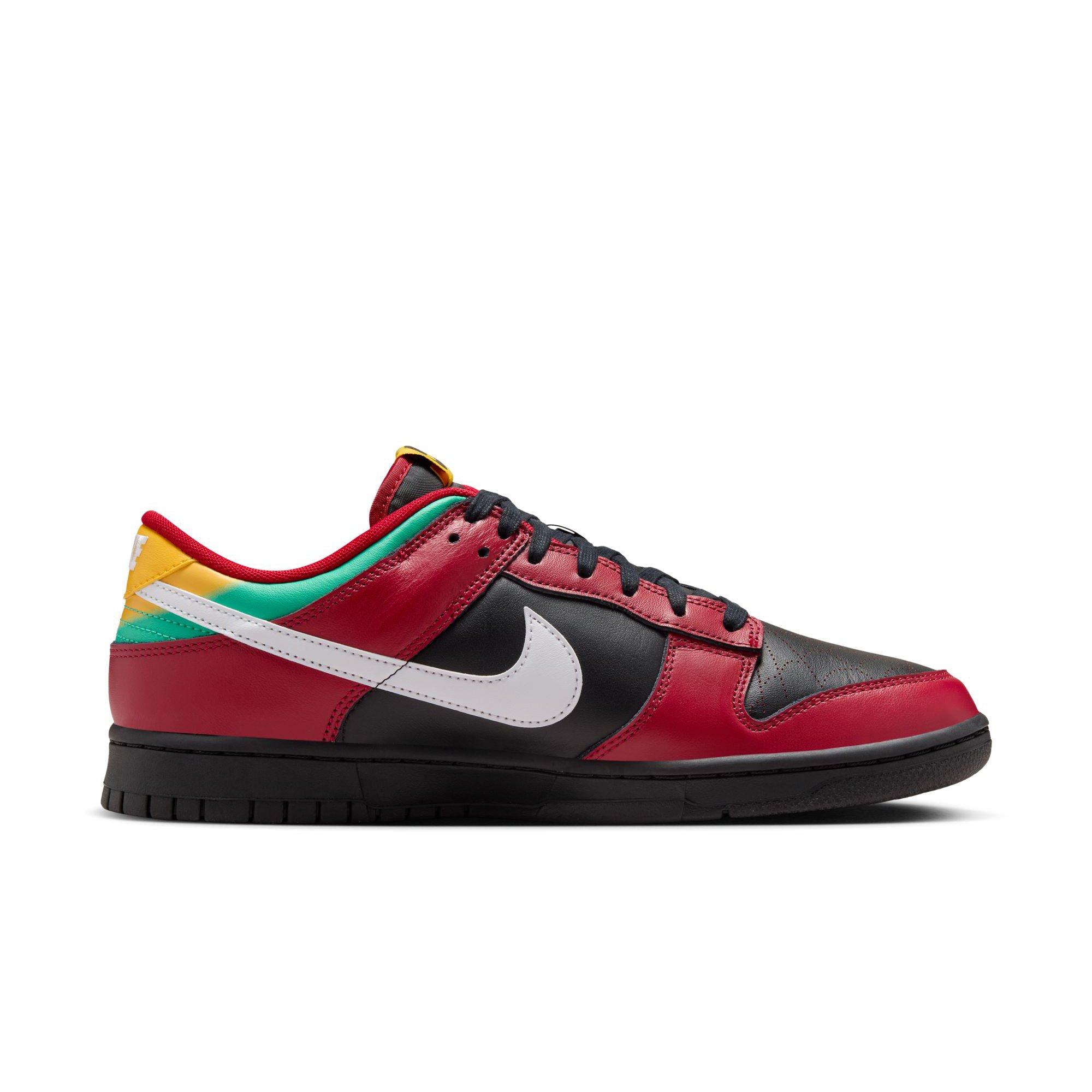 Nike Dunk Low Retro LTD "Black/White/Gym Red/University Gold" Men's Shoe - RED/BLACK/GREEN Thumbnail View 2