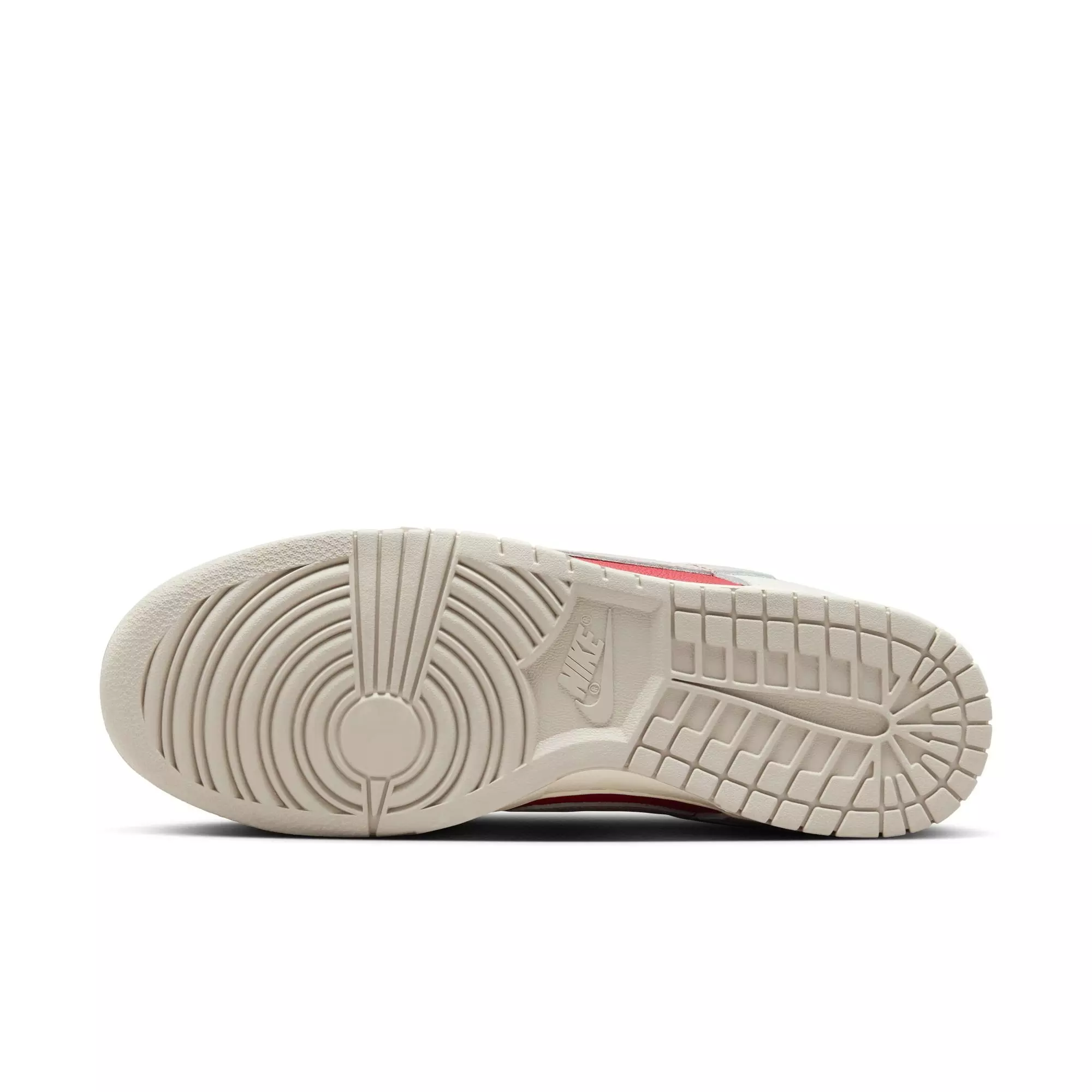 Nike Dunk Retro Low "Phantom/Lt Iron Ore/Gym Red/Pale Ivory" Men's Shoe - SILVER/RED