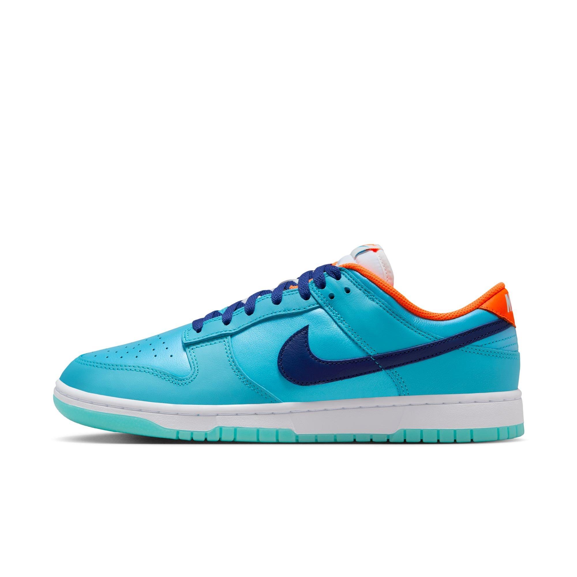 Nike Dunk Low SE "Baltic Blue/Deep Royal Blue/Total Orange" Men's Shoe - BLUE/ORANGE Thumbnail View 3