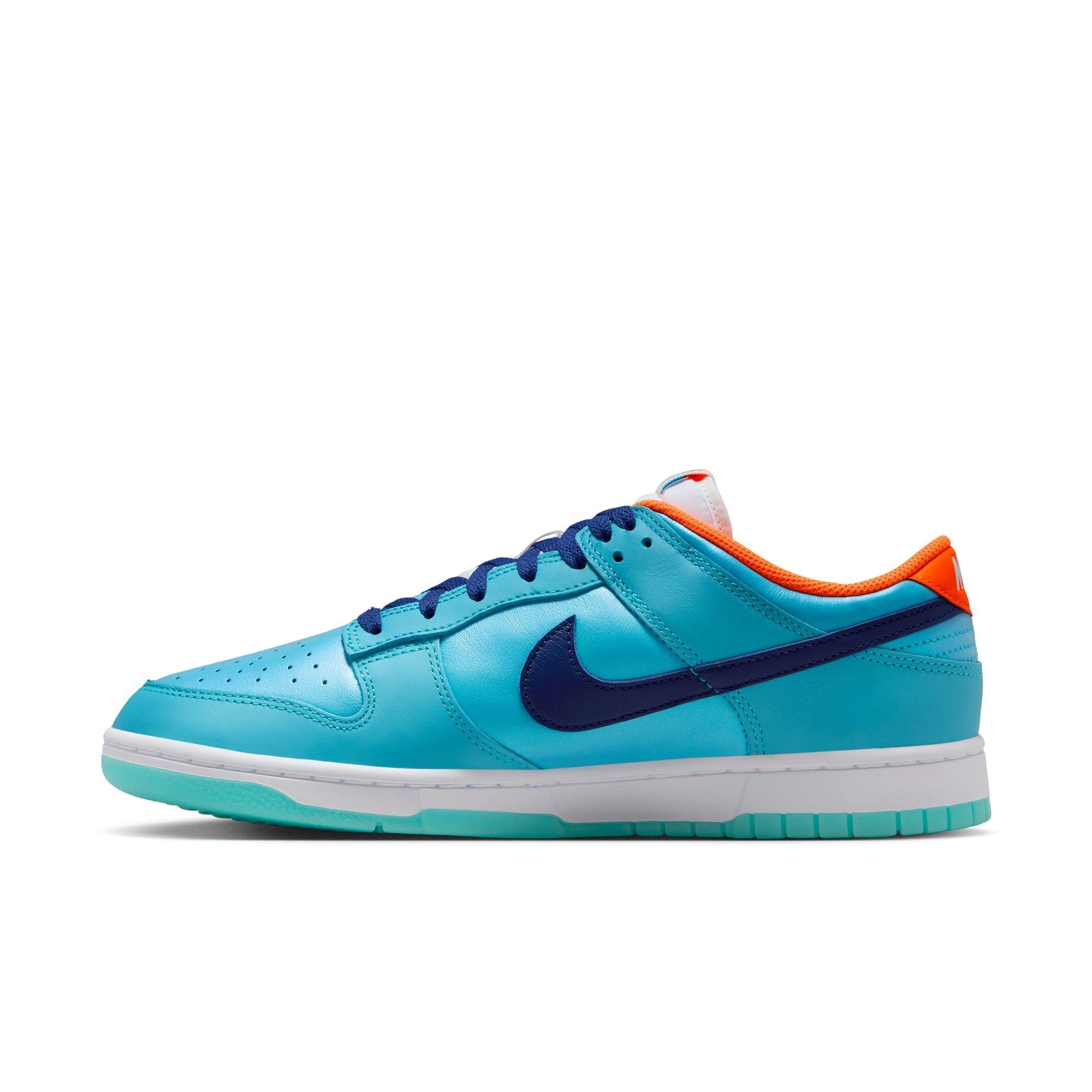 Nike Dunk Low SE "Baltic Blue/Deep Royal Blue/Total Orange" Men's Shoe - BLUE/ORANGE Thumbnail View 4