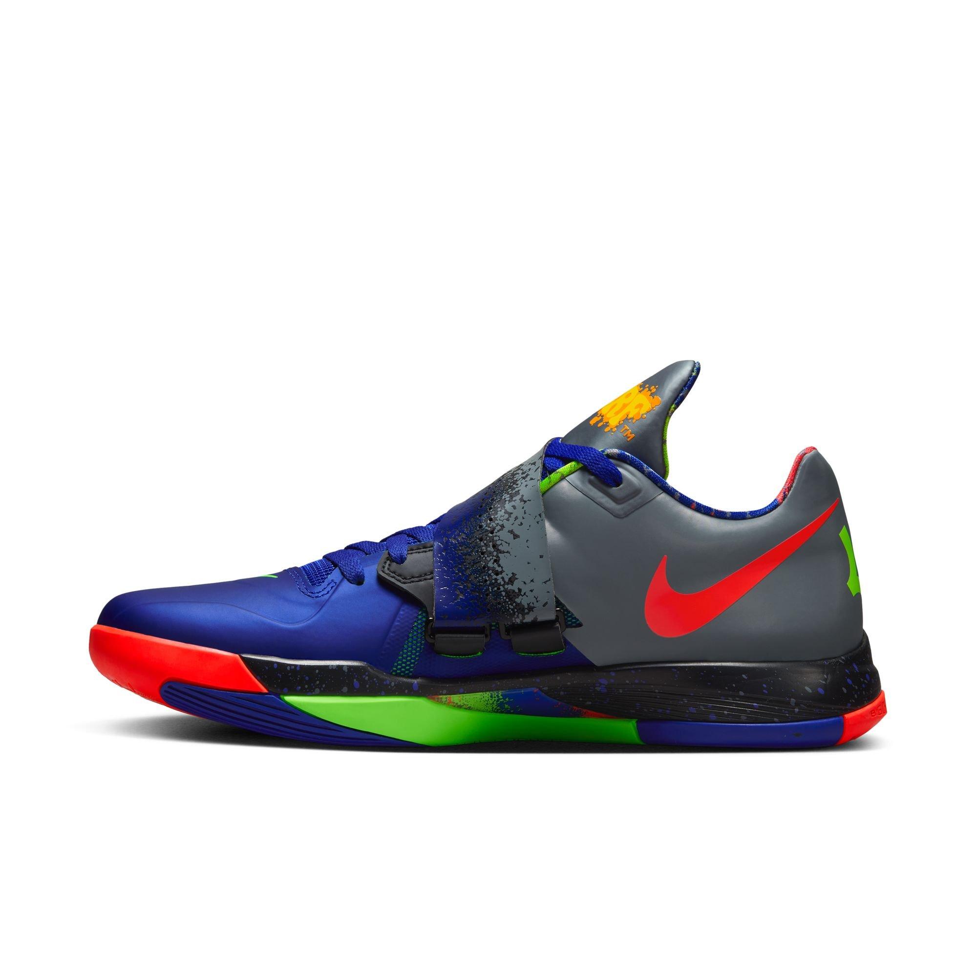 Nike KD 4 "Nerf" Men's Basketball Shoe - BLACK/MULTI Thumbnail View 4
