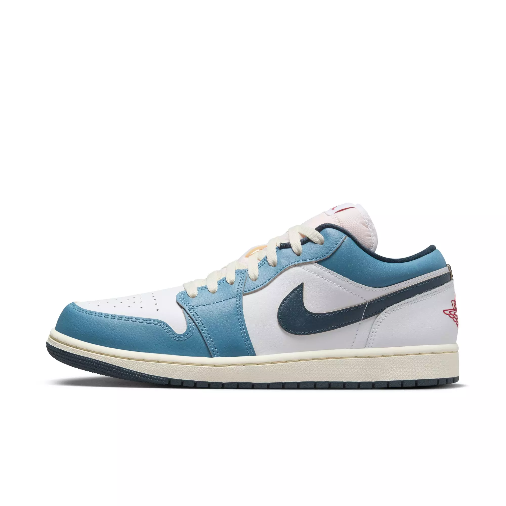 Jordan 1 Low SE "White/Armory Navy/Aegean Storm" Men's Shoe - WHITE/RED/BLUE