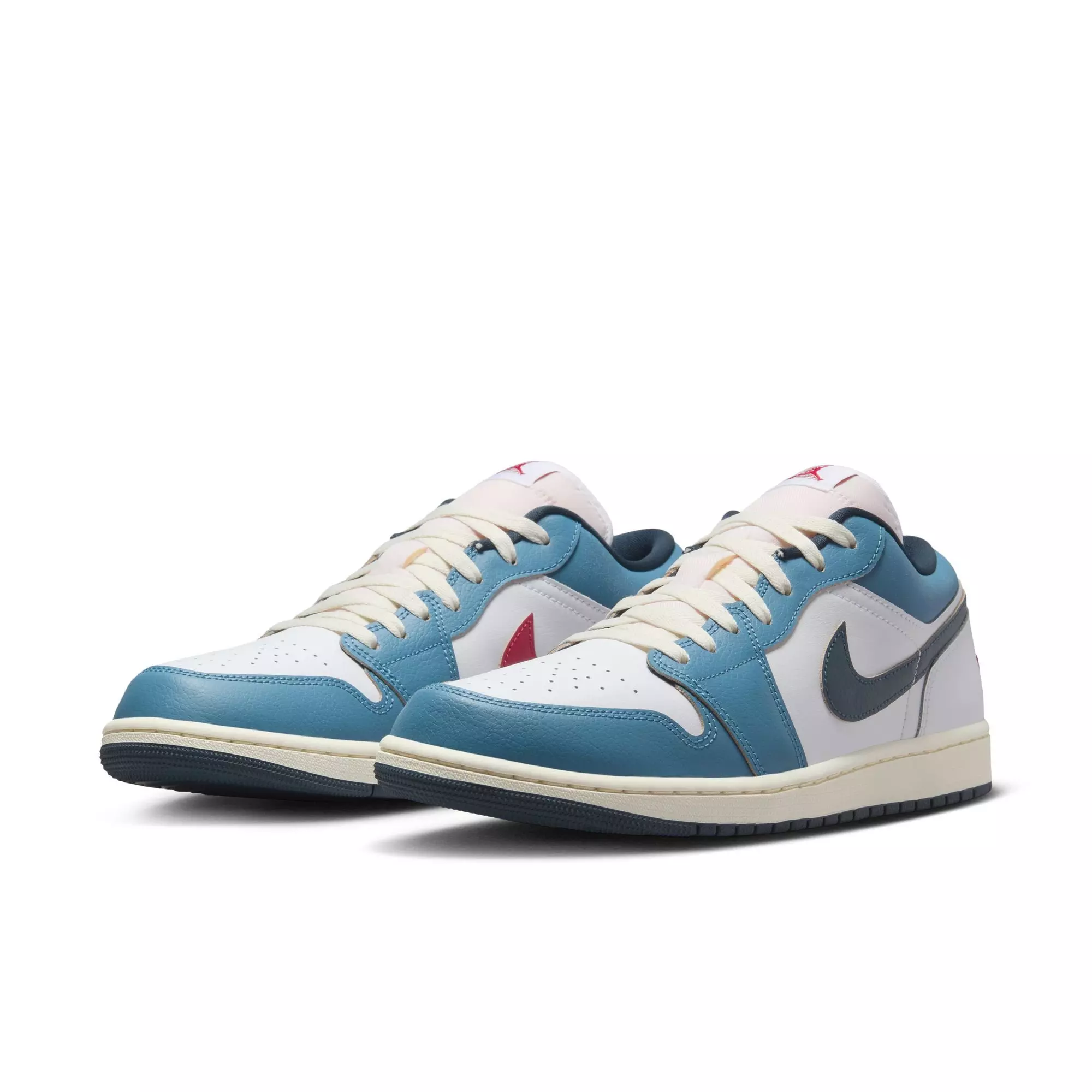 Jordan 1 Low SE "White/Armory Navy/Aegean Storm" Men's Shoe - WHITE/RED/BLUE