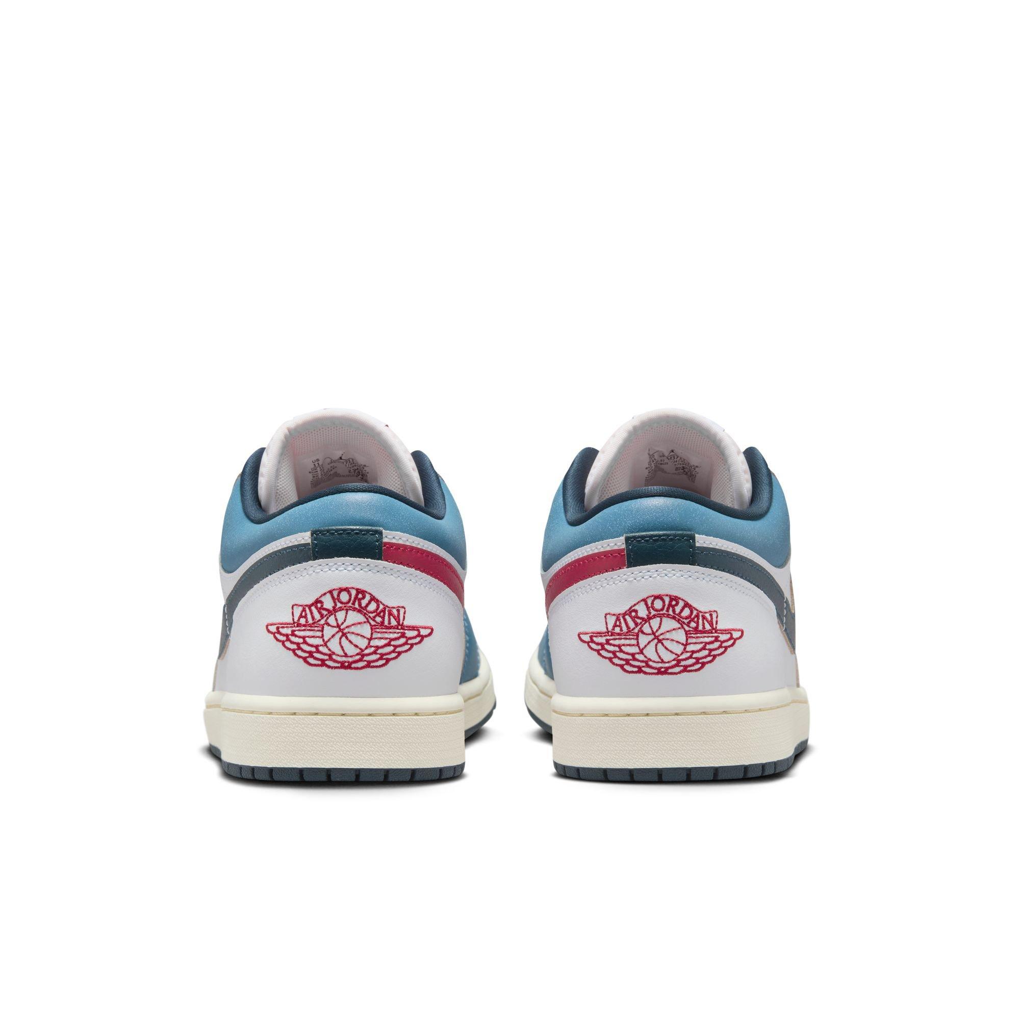 Jordan 1 Low SE "White/Armory Navy/Aegean Storm" Men's Shoe - WHITE/RED/BLUE Thumbnail View 6