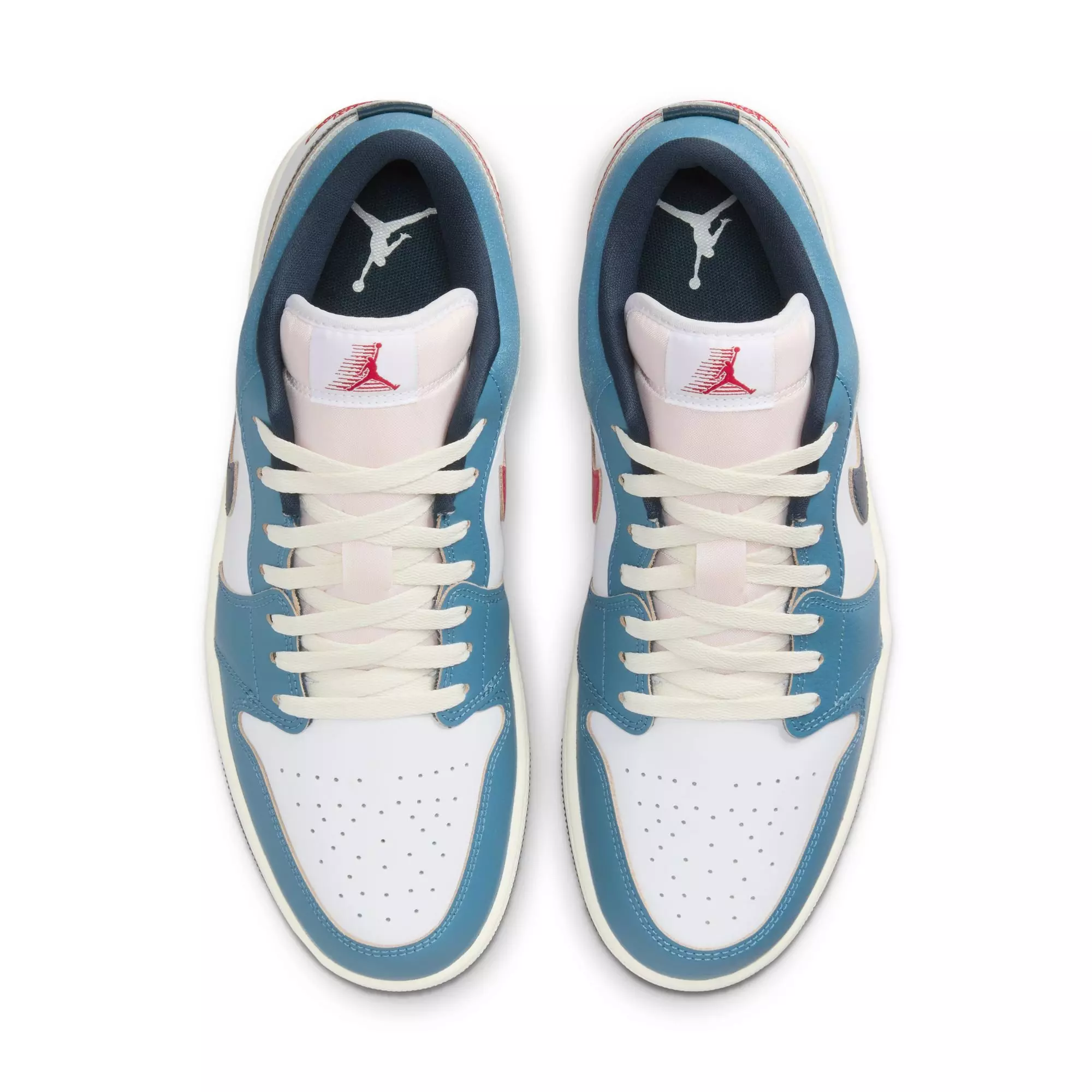 Jordan 1 Low SE "White/Armory Navy/Aegean Storm" Men's Shoe - WHITE/RED/BLUE