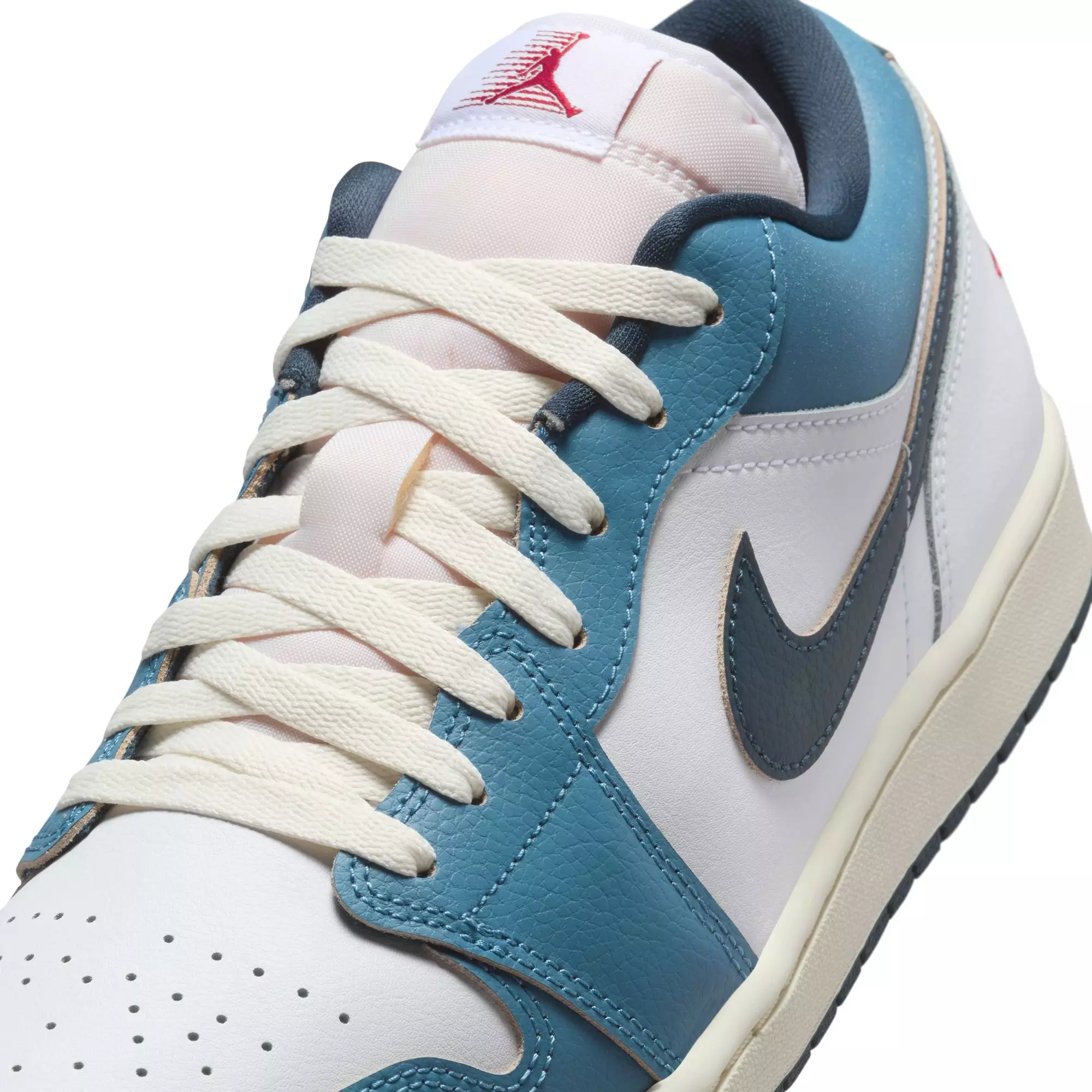 Jordan 1 Low SE "White/Armory Navy/Aegean Storm" Men's Shoe - WHITE/RED/BLUE
