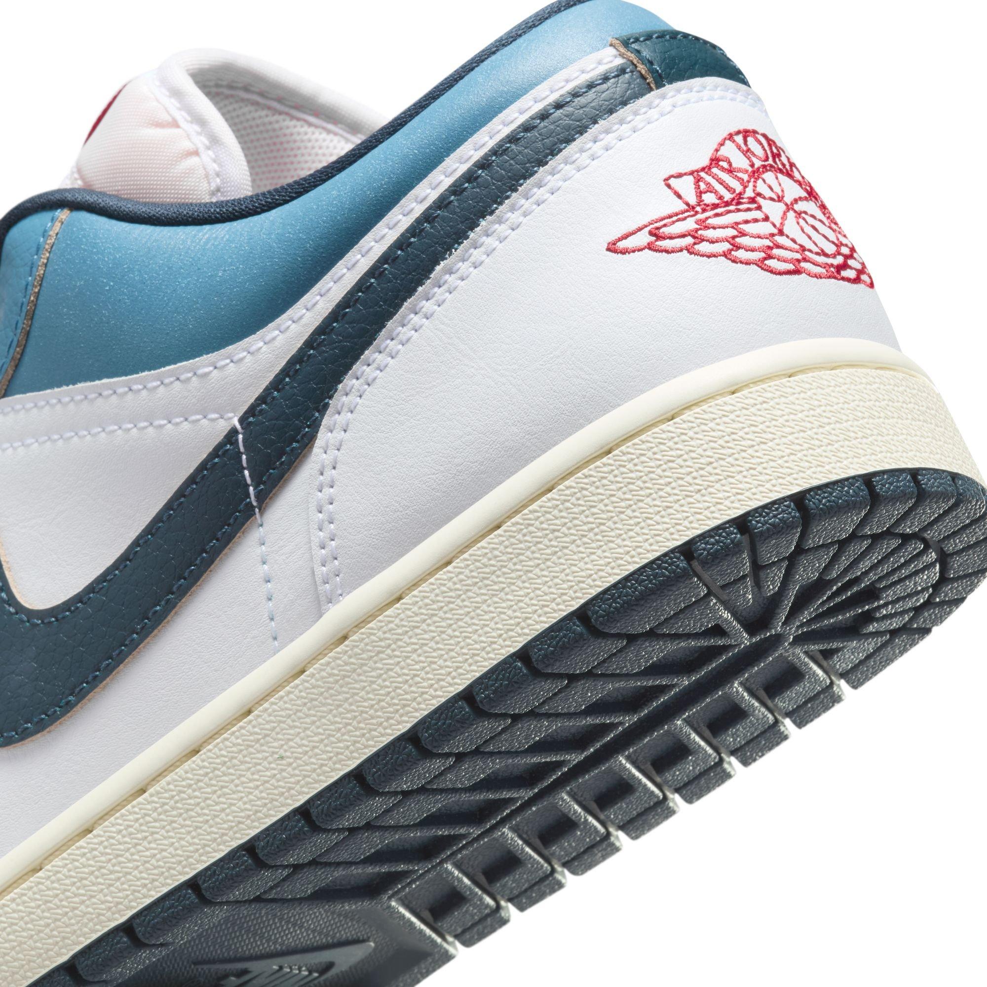 Jordan 1 Low SE "White/Armory Navy/Aegean Storm" Men's Shoe - WHITE/RED/BLUE Thumbnail View 10