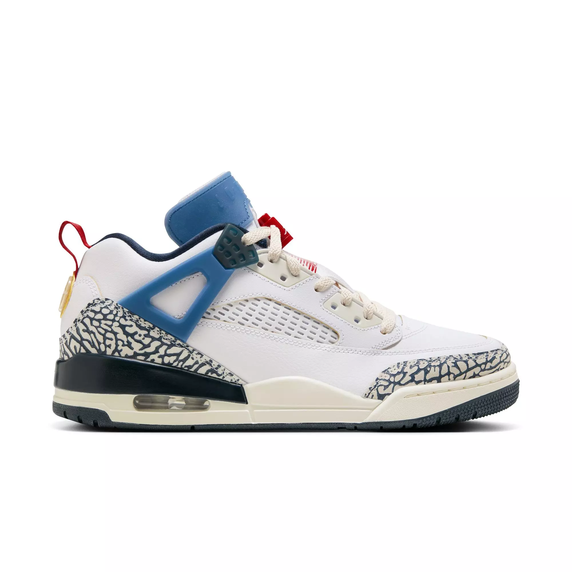 Jordan Spizike Low "White/Gym Red/Armory Navy/Aegean Storm" Men's Shoe - WHITE/RED/BLUE