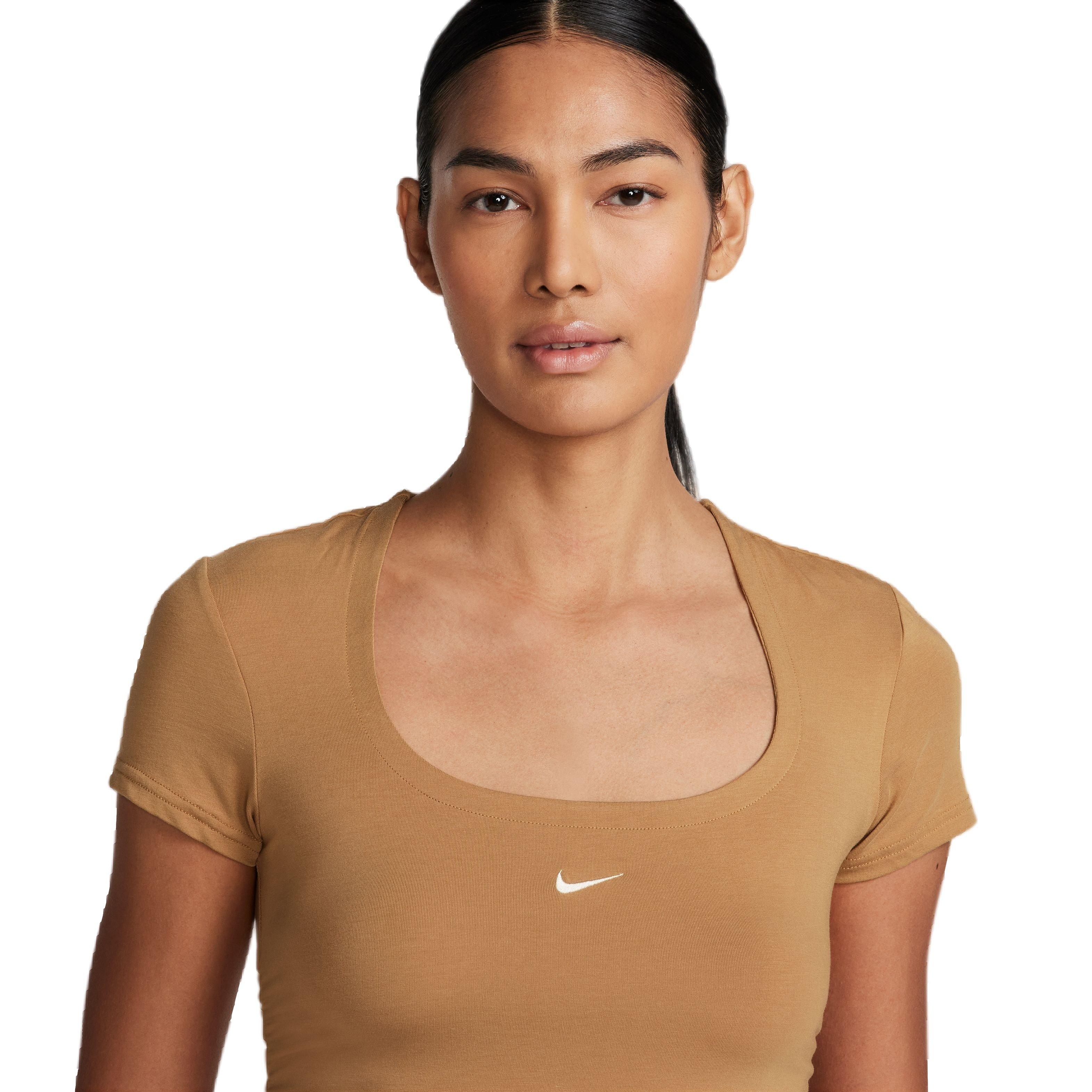 Nike Sportswear Chill Knit Short-Sleeve Square-Neck Women's Top