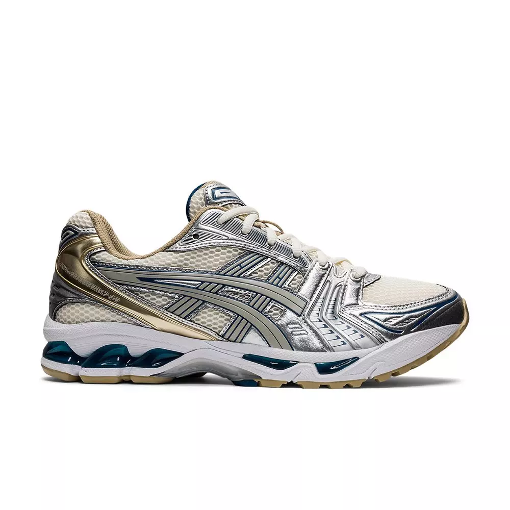 ASICS GEL-KAYANO 14 "Cream/Silver" Unisex Running Shoe - WHITE/SILVER