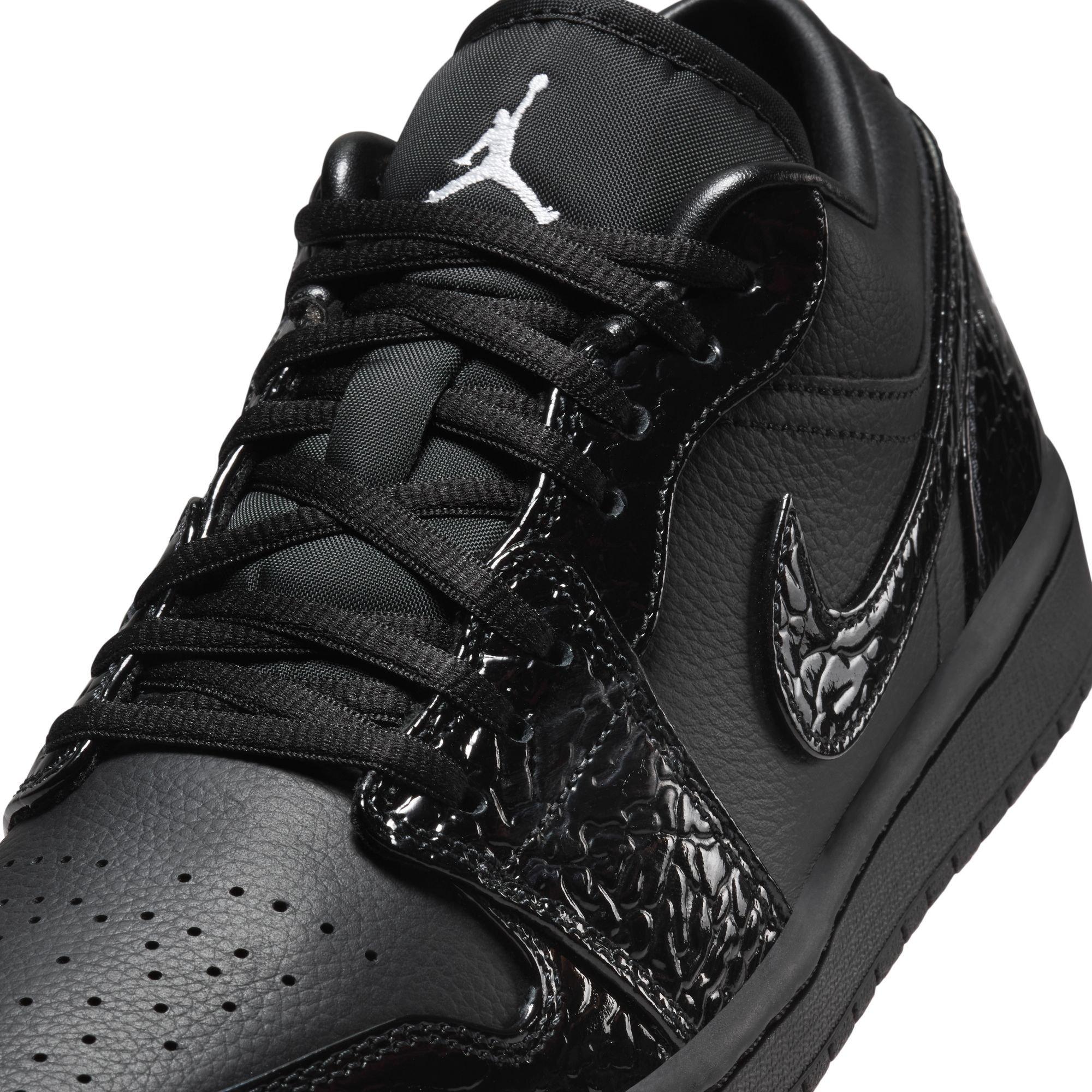 Jordan 1 Low SE Women's Black/White/Metallic Silver Shoe