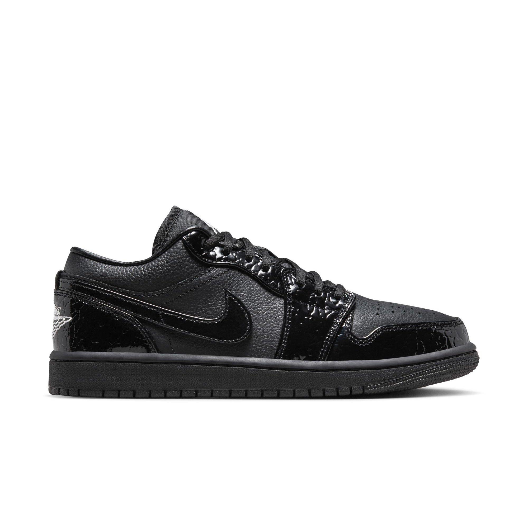 Jordan 1 Low SE "Black/White/Metallic Silver" Women's Shoe - BLACK